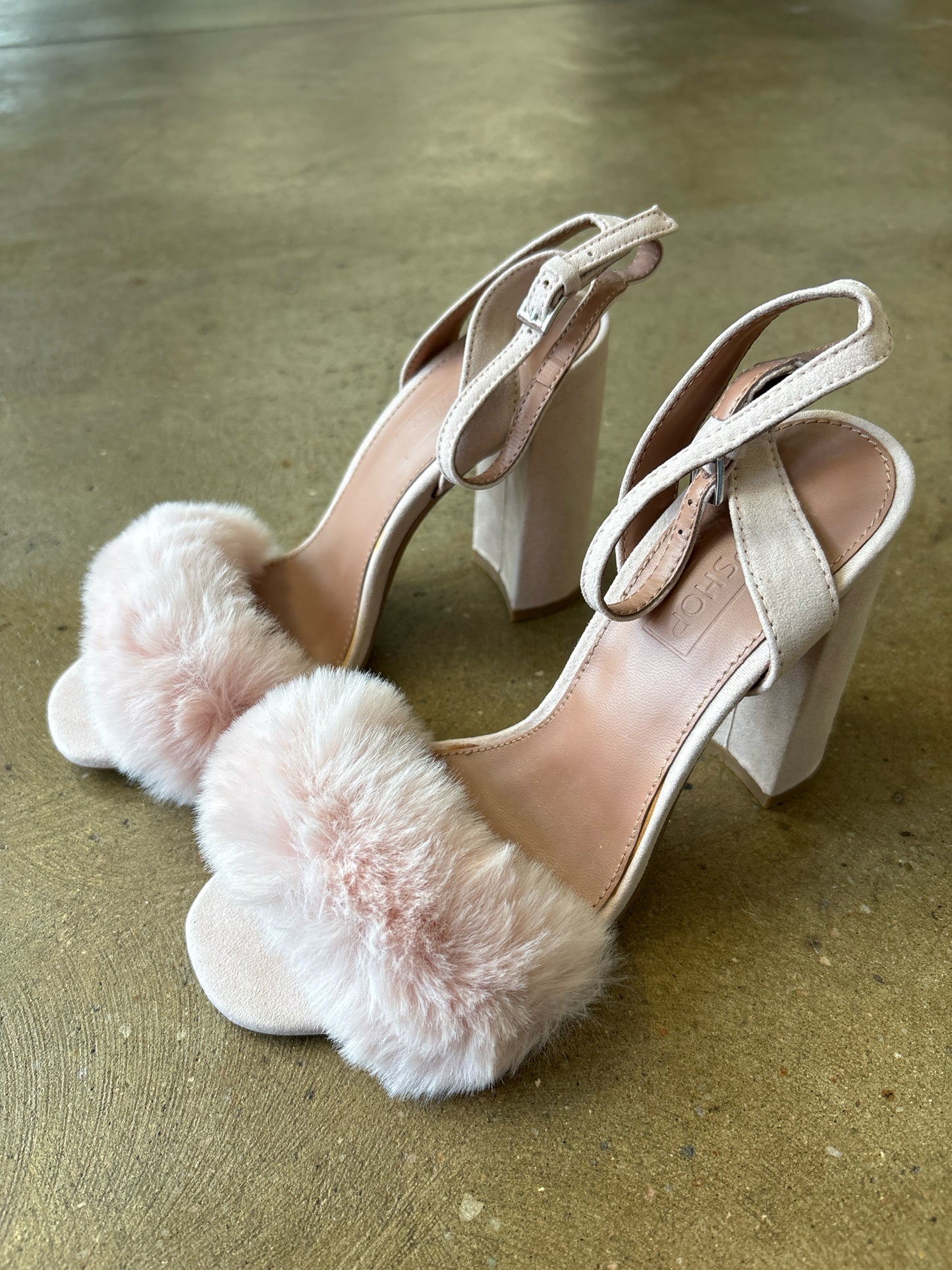 topshop Shoe Size 5.5 Pink Puff Heels
