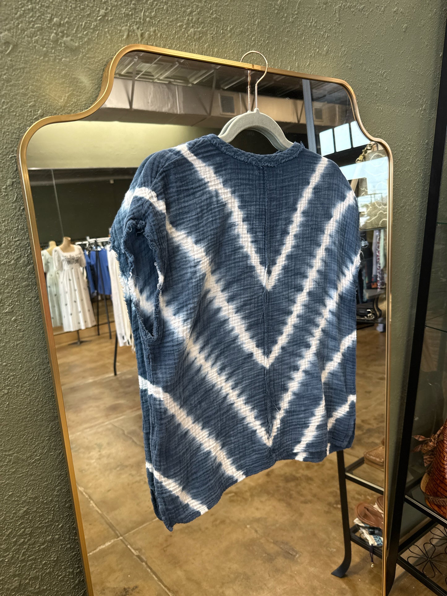 Michael Stars Size S Blue/White Top