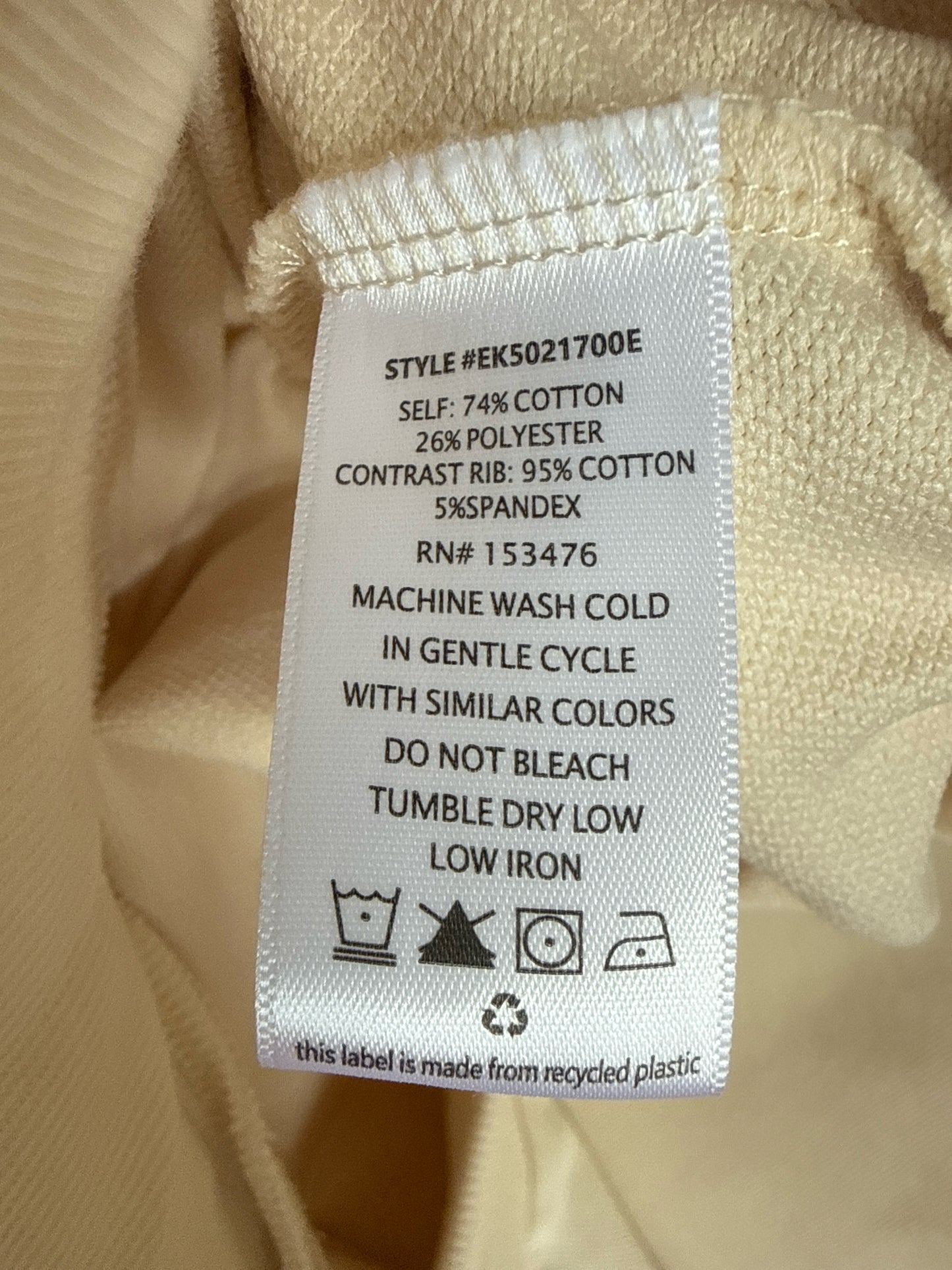 EVEREVE Size S Cream/multi Top