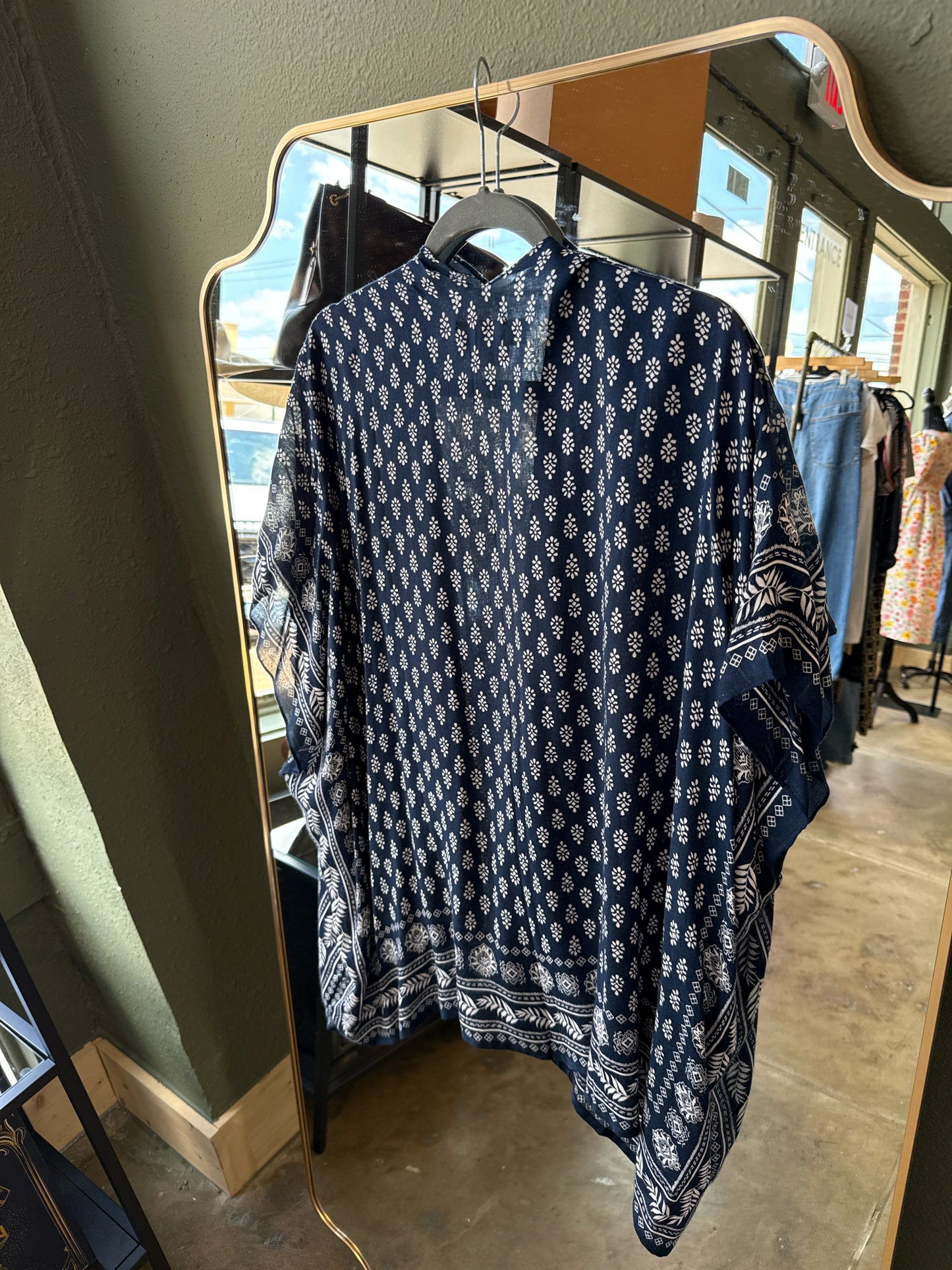 LOFT Blue/White Kimono/Shawl