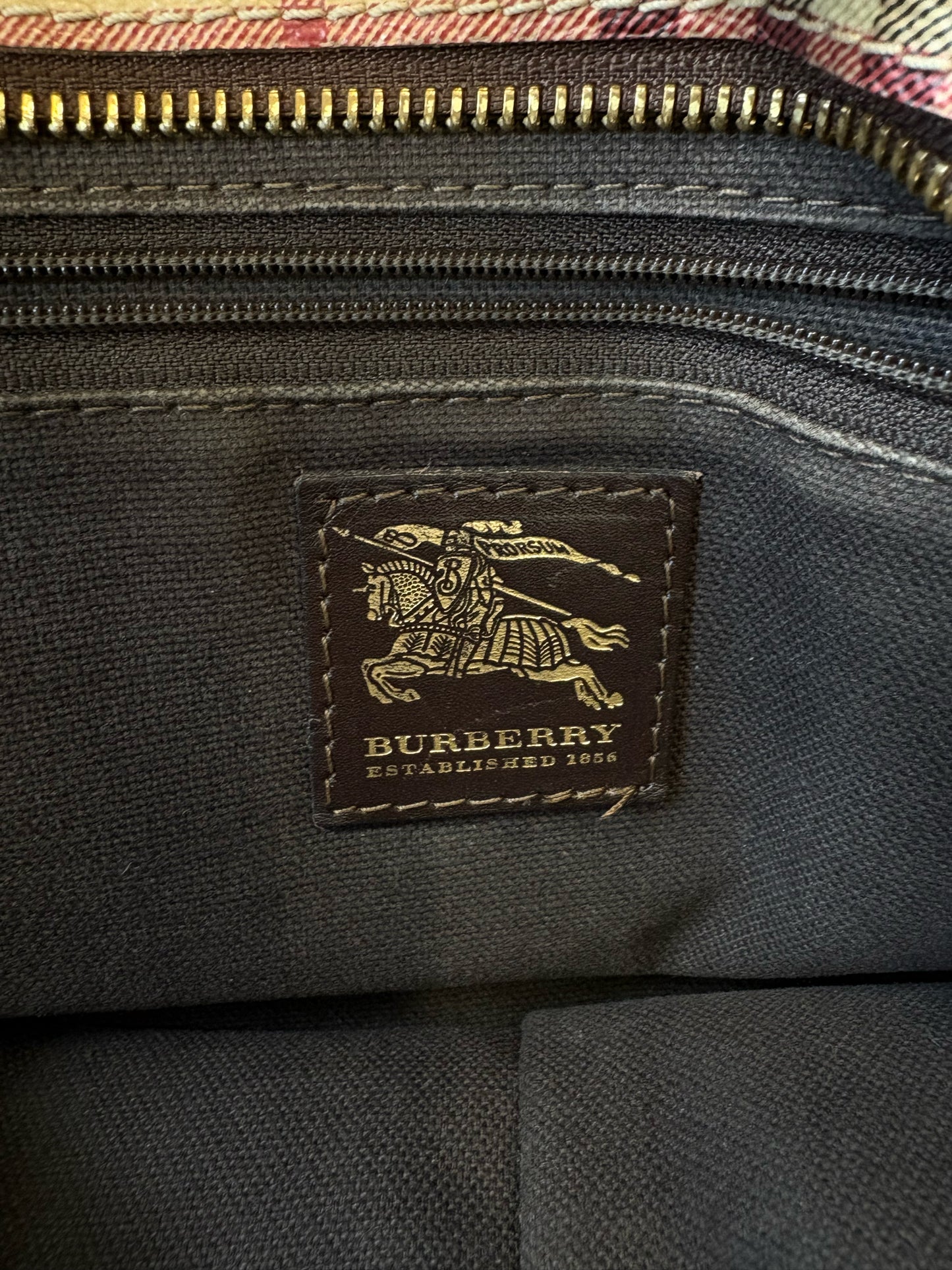 burberry Cream/multi Plaid Bag