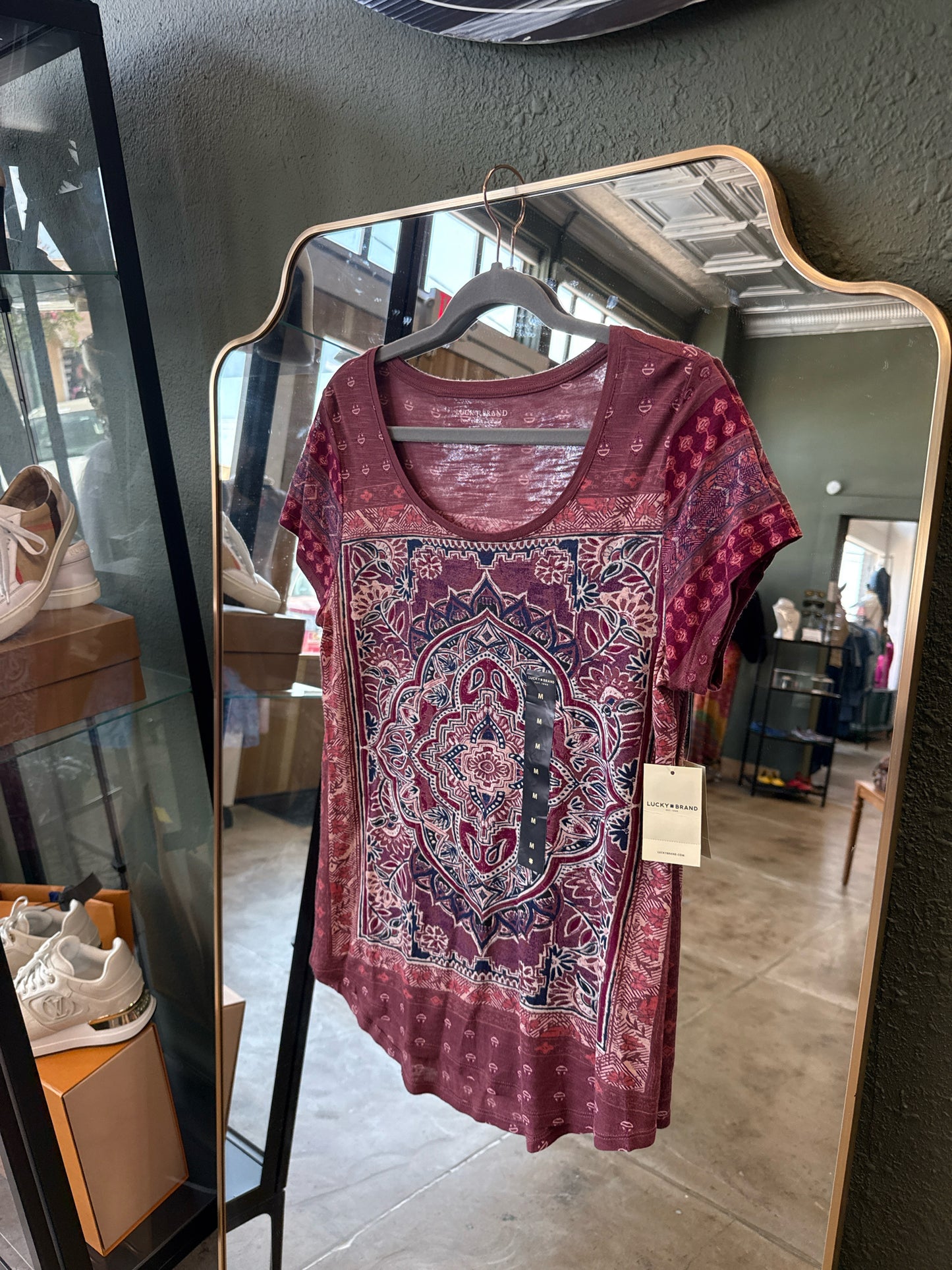 Lucky Brand Size M Red/Blue Top