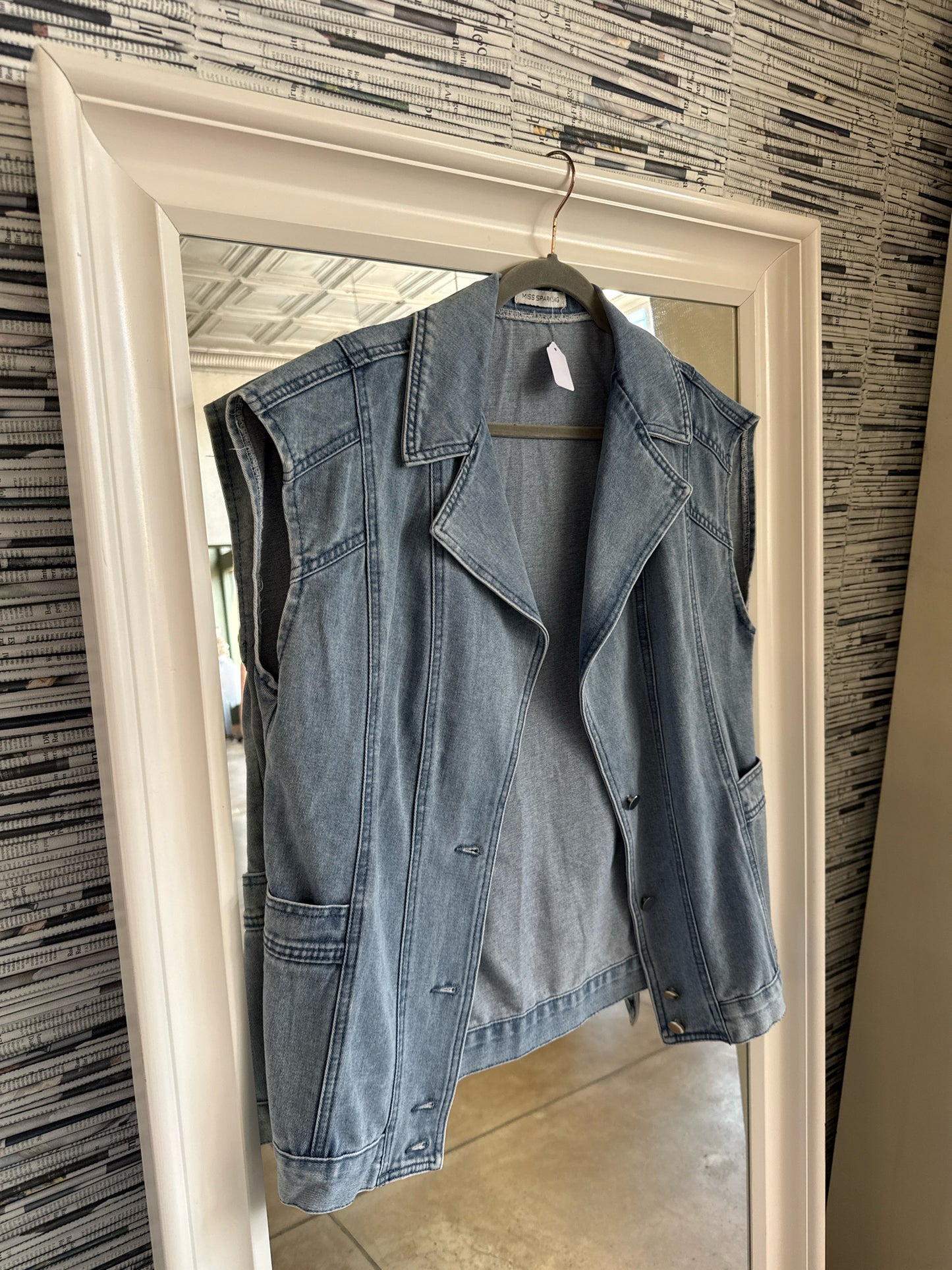 Miss Sparkling Size S Denim Vest