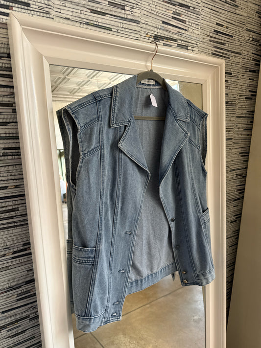 Miss Sparkling Size S Denim Vest