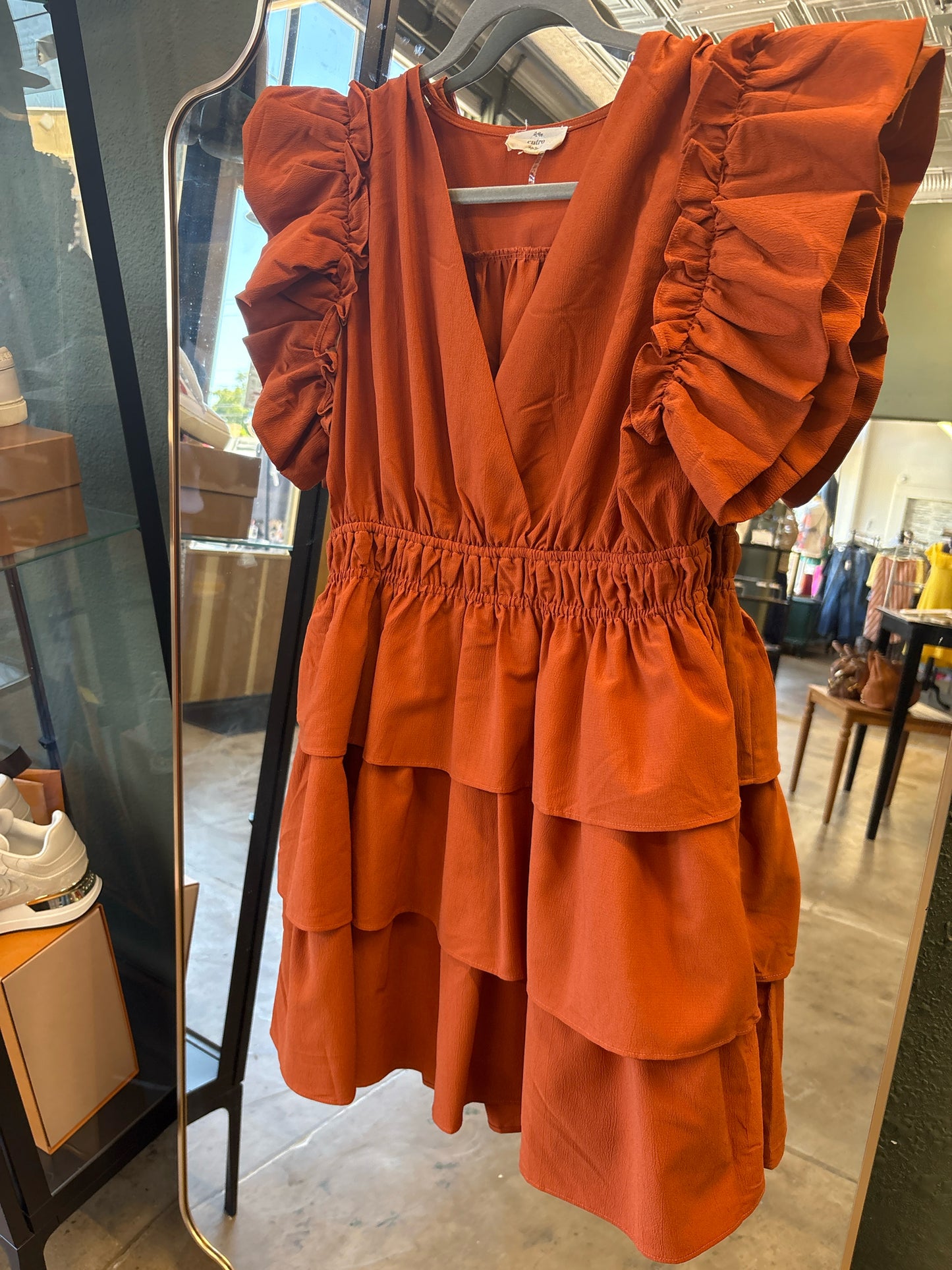 entro Size L Burnt Orange Dress