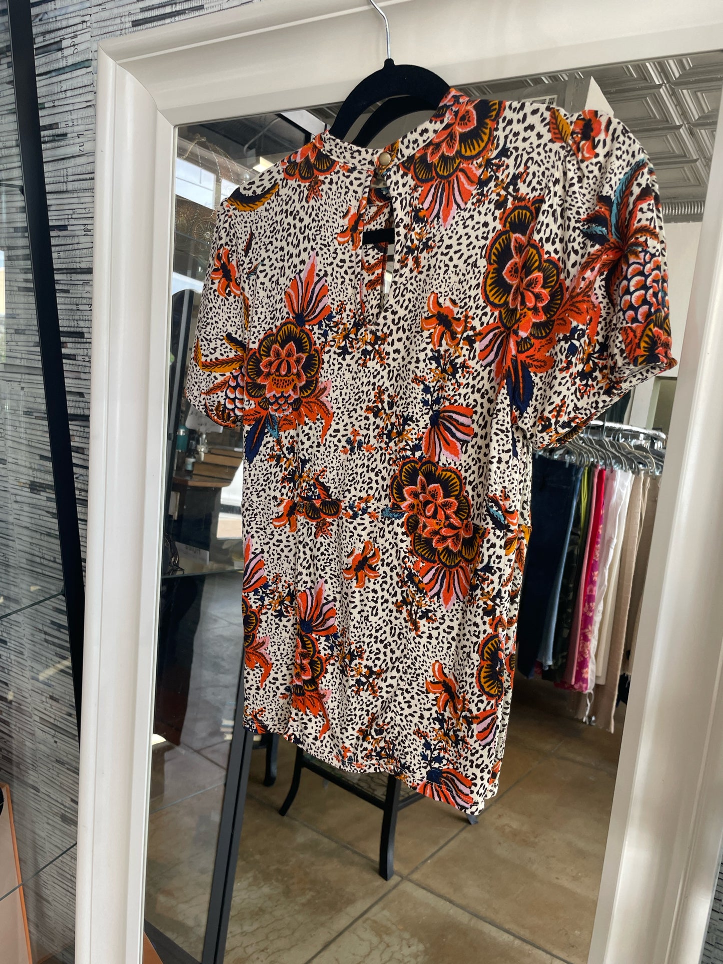 free people Size M Animal Print/Floral Top