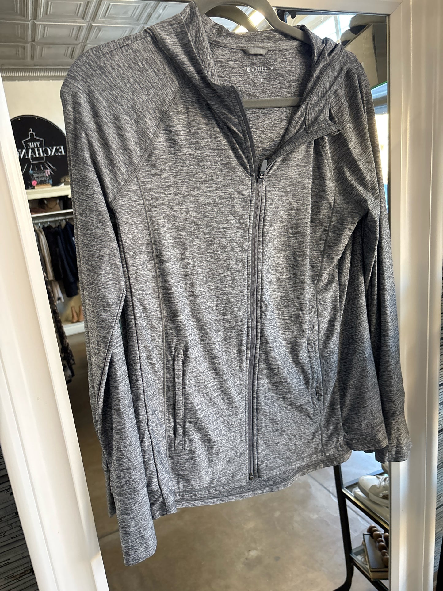 ATHLETA Size S Gray Striated Jacket