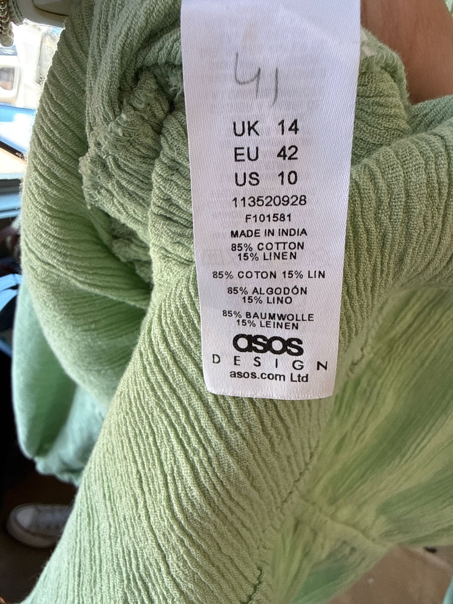 Asos Size 10 Sage Top