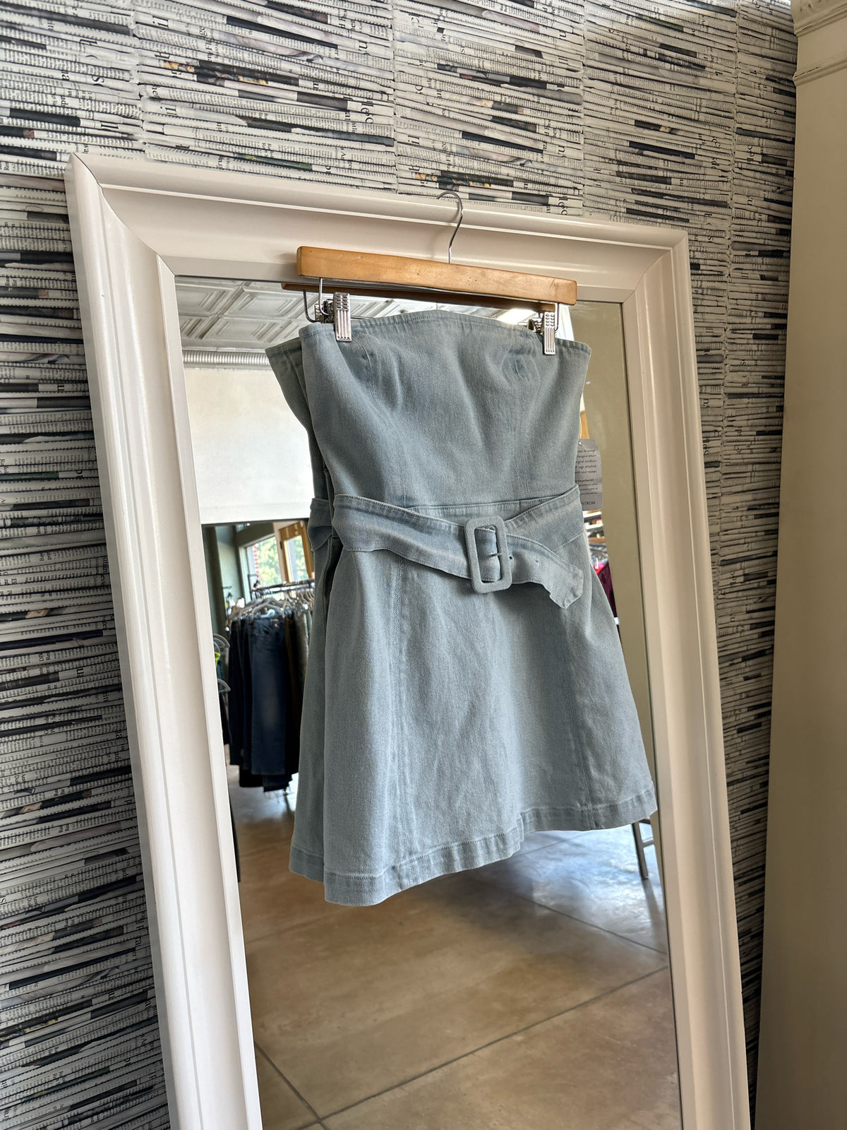 Nordstrom Size S Denim Blue Dress