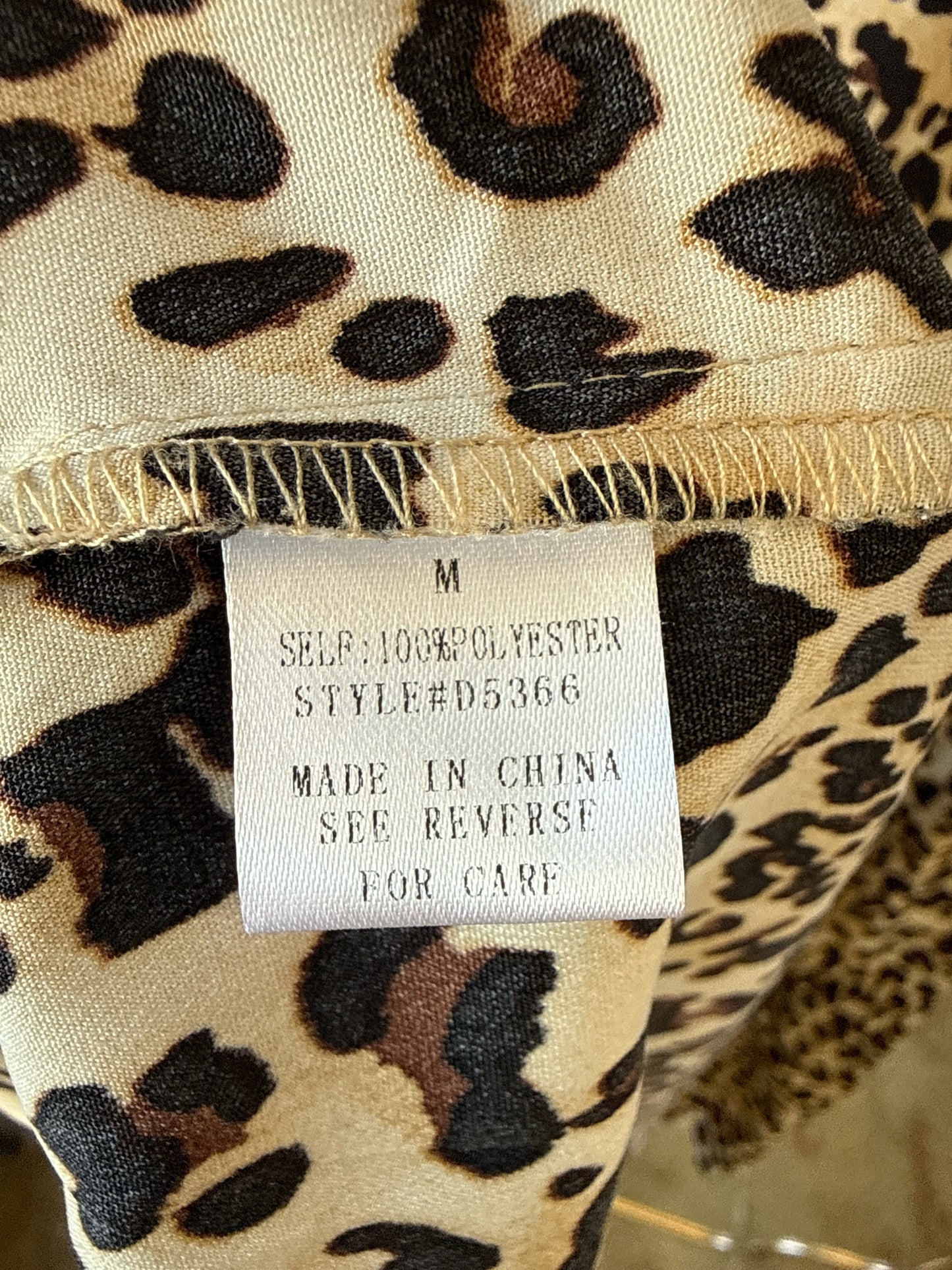 SEE AND BE SEEN Size M Leopard Embroidered Dress