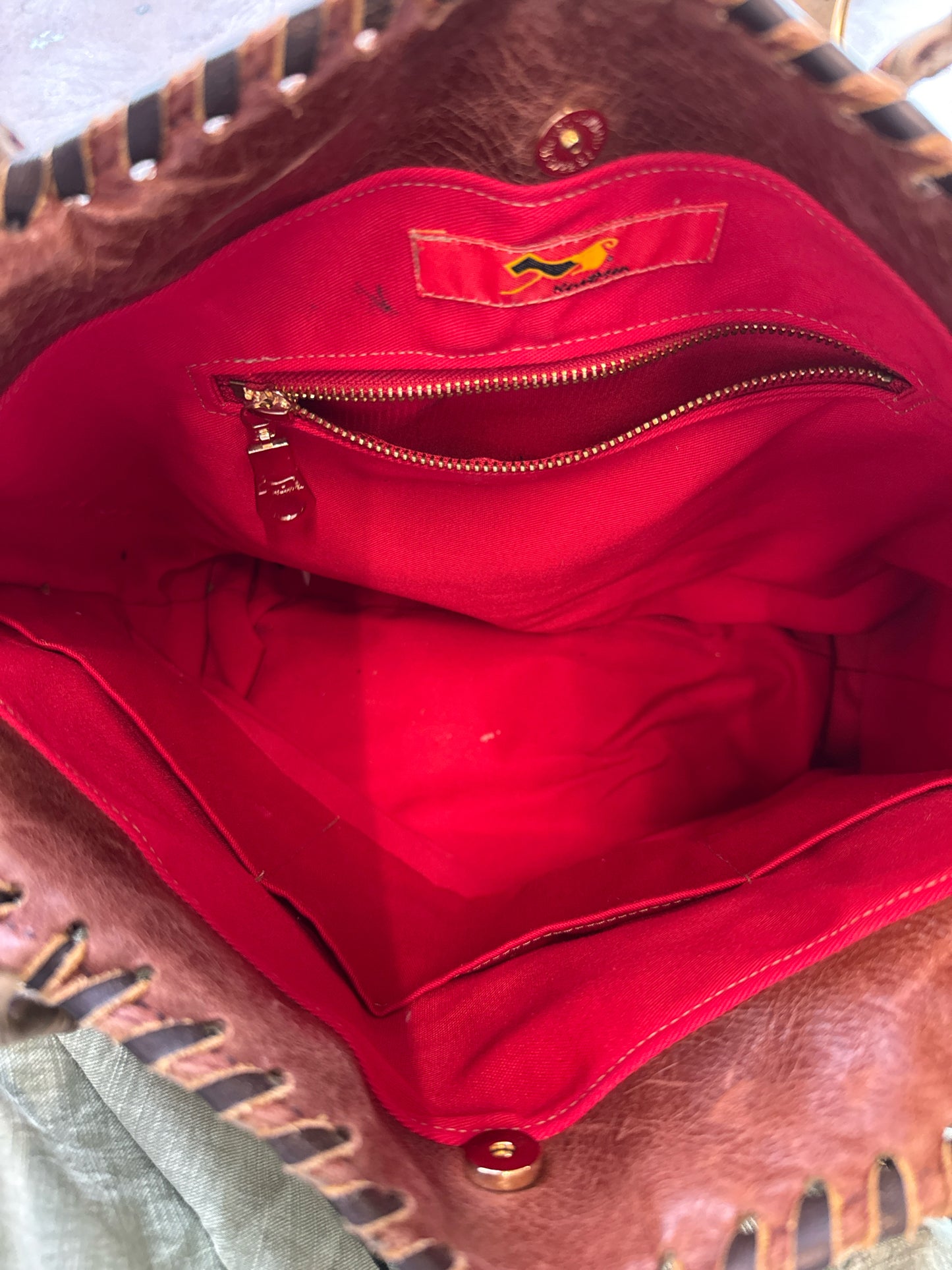 Brown embossed Bag