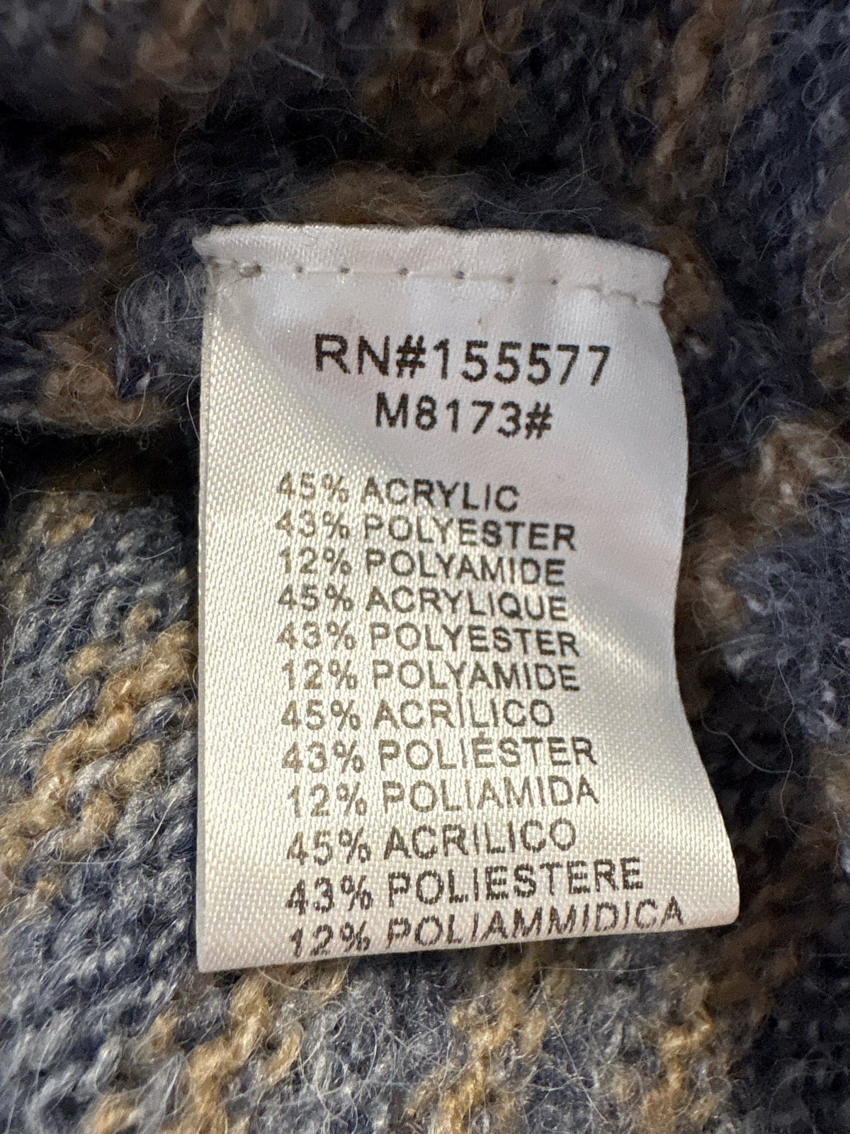 carly jean Size M blue and tan Cardigan