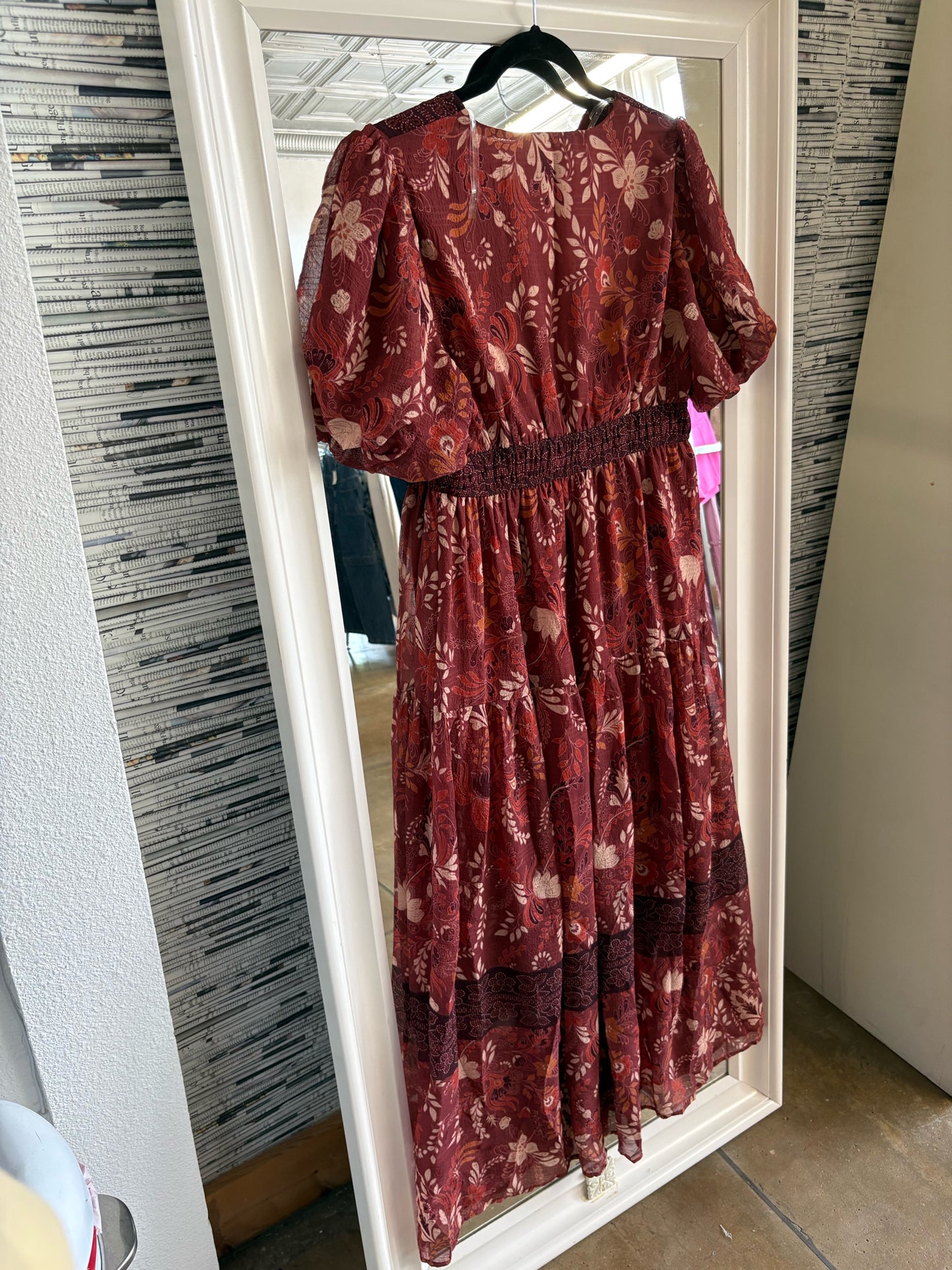 entro Size L Maroon Dress