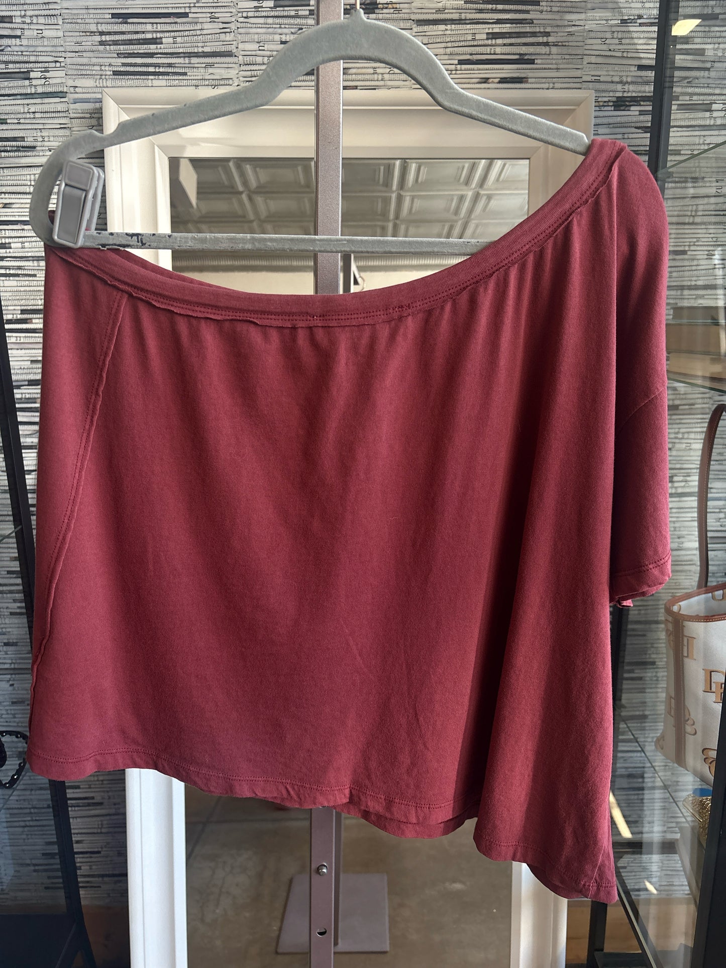 We The Free Size XL terracotta One shoulder Top