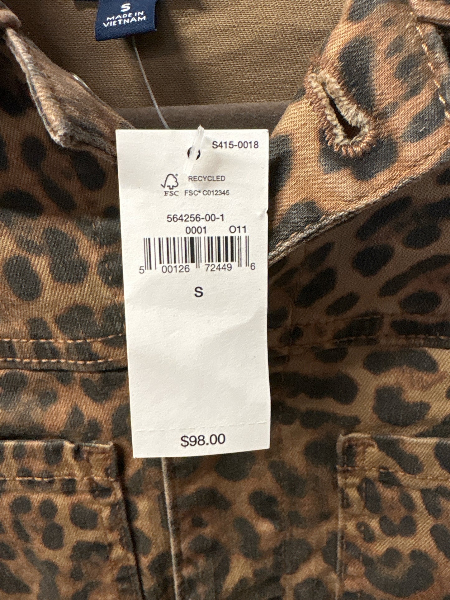 GAP Size S Brown/Black Animal Print Dress