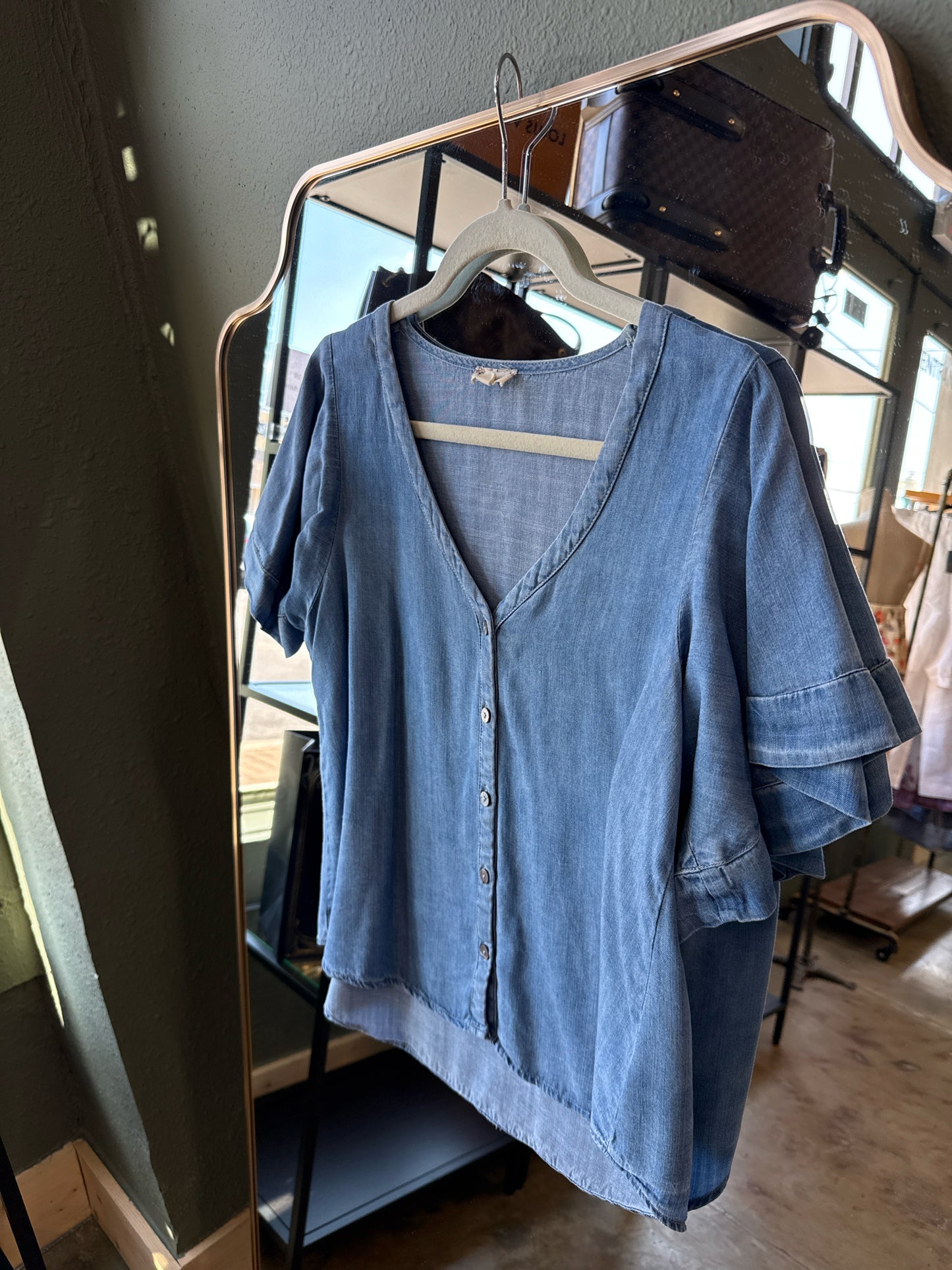 Hem & Thread Size S Denim Top