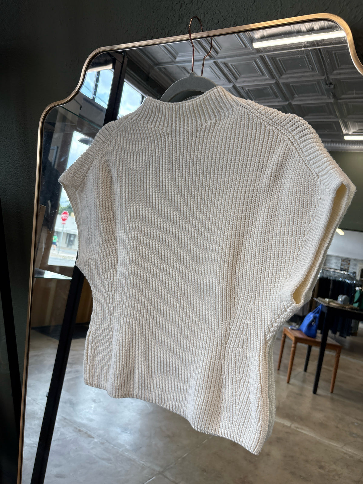 BANANA REP. Size M Ivory Mock neck Sweater