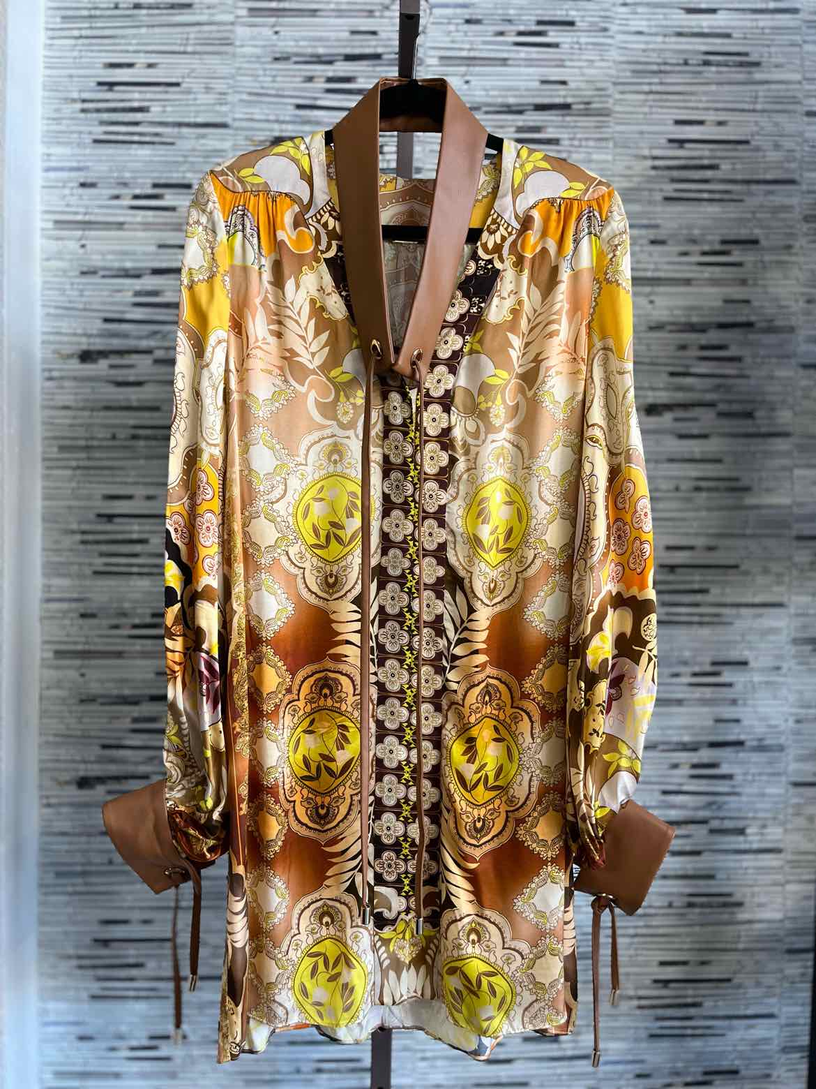 Alexis Size M Brown/Multi Paisley Dress