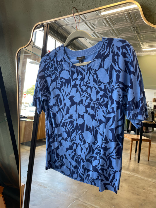 TALBOTS Size S Blue Print Top