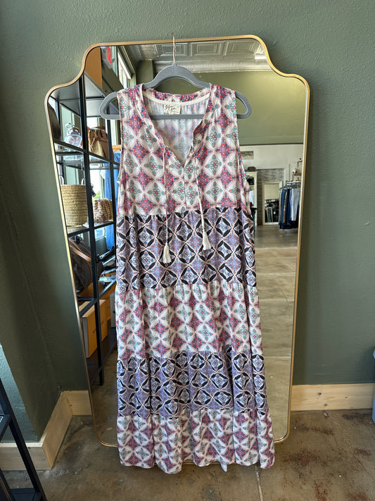 Before you Size L multi Geometric Dress