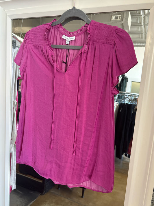 Maison d' Amelie Size S Pink Top