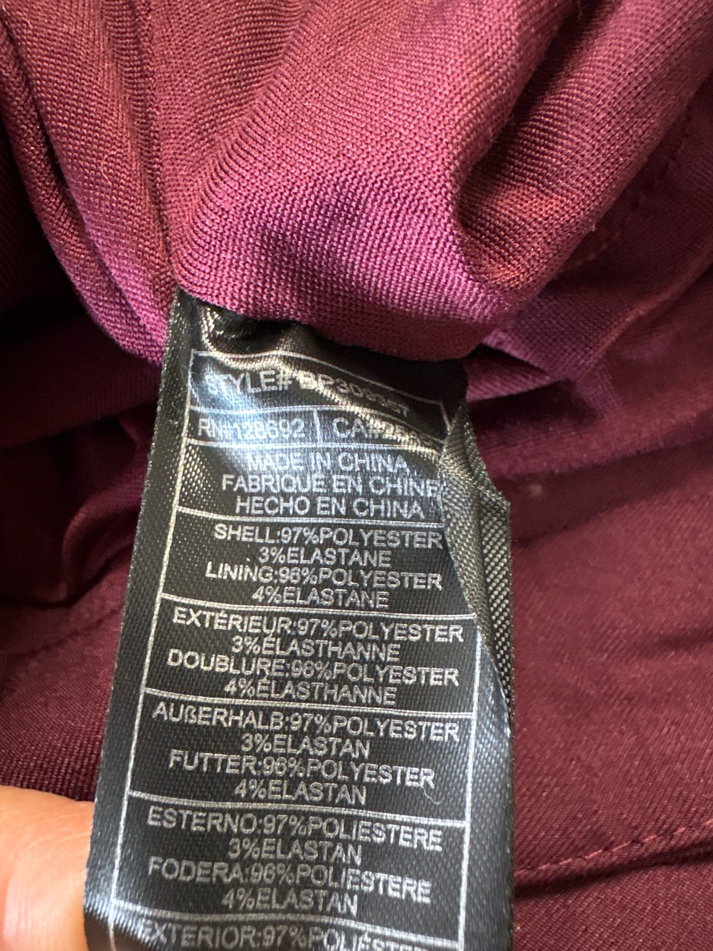 Steve Madden Size 10 Maroon Skirt