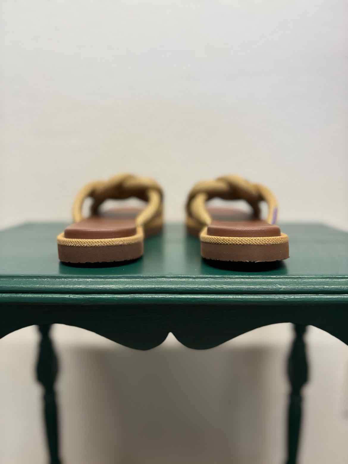 ROTHY'S Shoe Size 6.5 Gold/Brown Sparkle Sandals