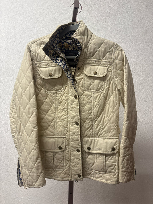 Barbour Size 6 Cream Quilted Jacket