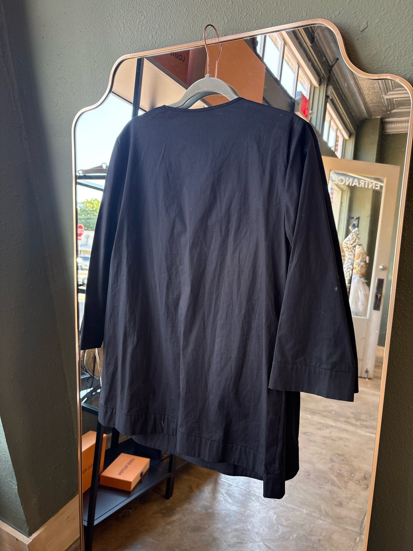 MICHAEL KORS Size L Black Top