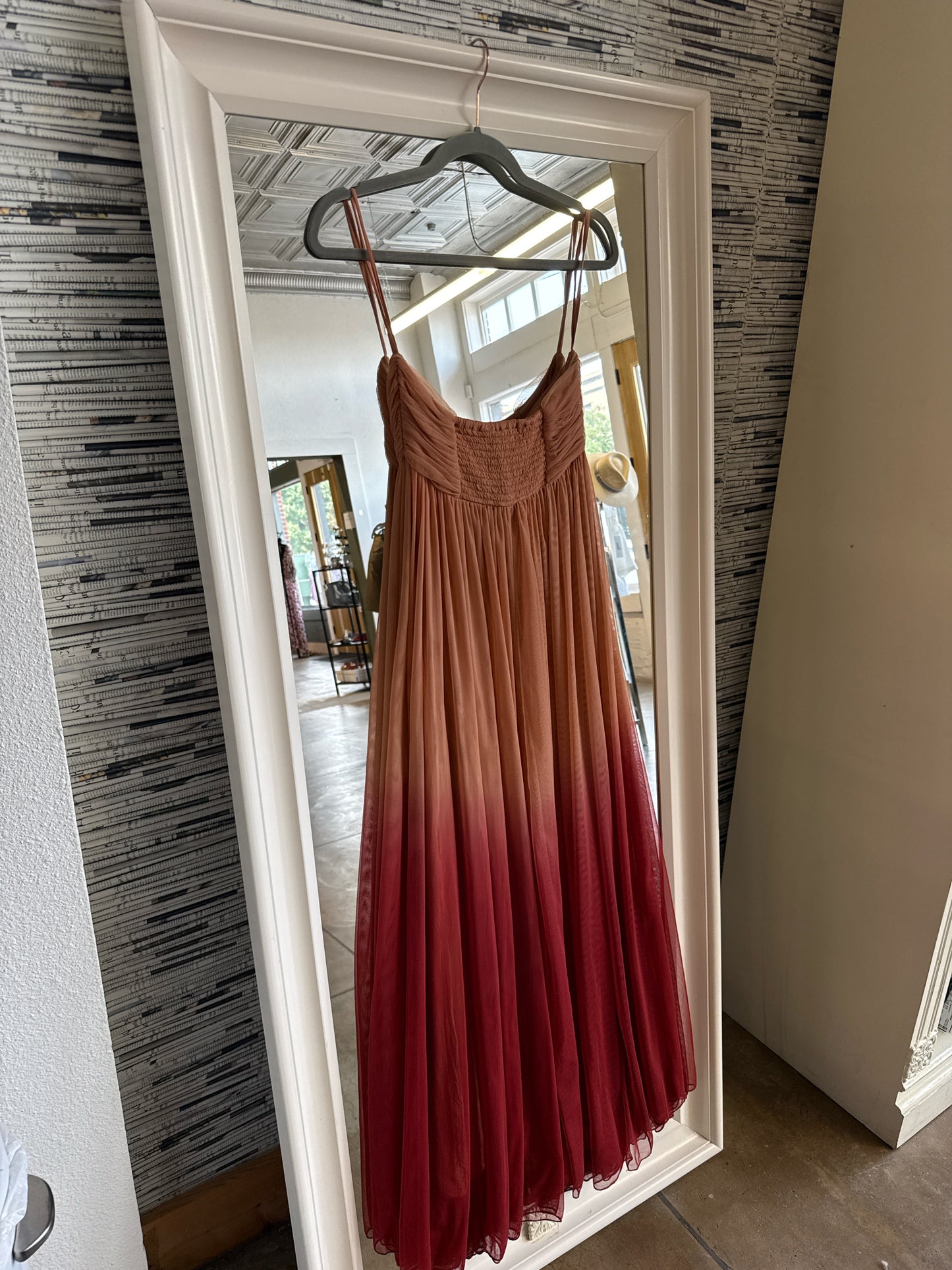 Letmebe Size XS Orange/Red Dress