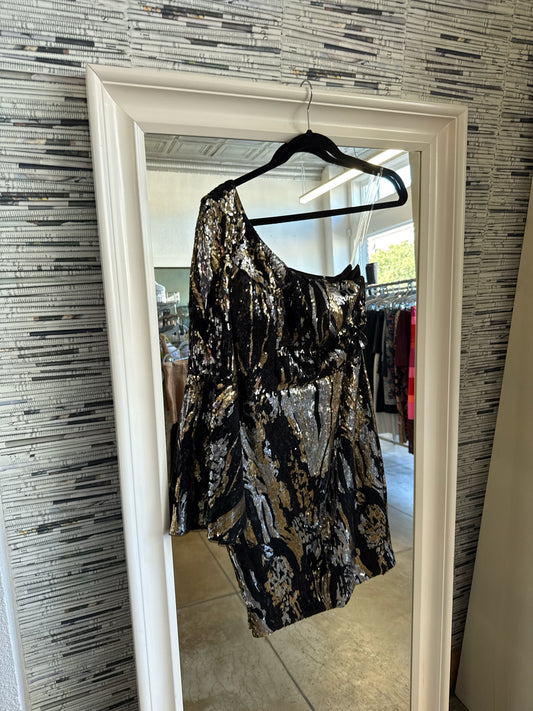 Miss Ord Size S Black/Gold Dress