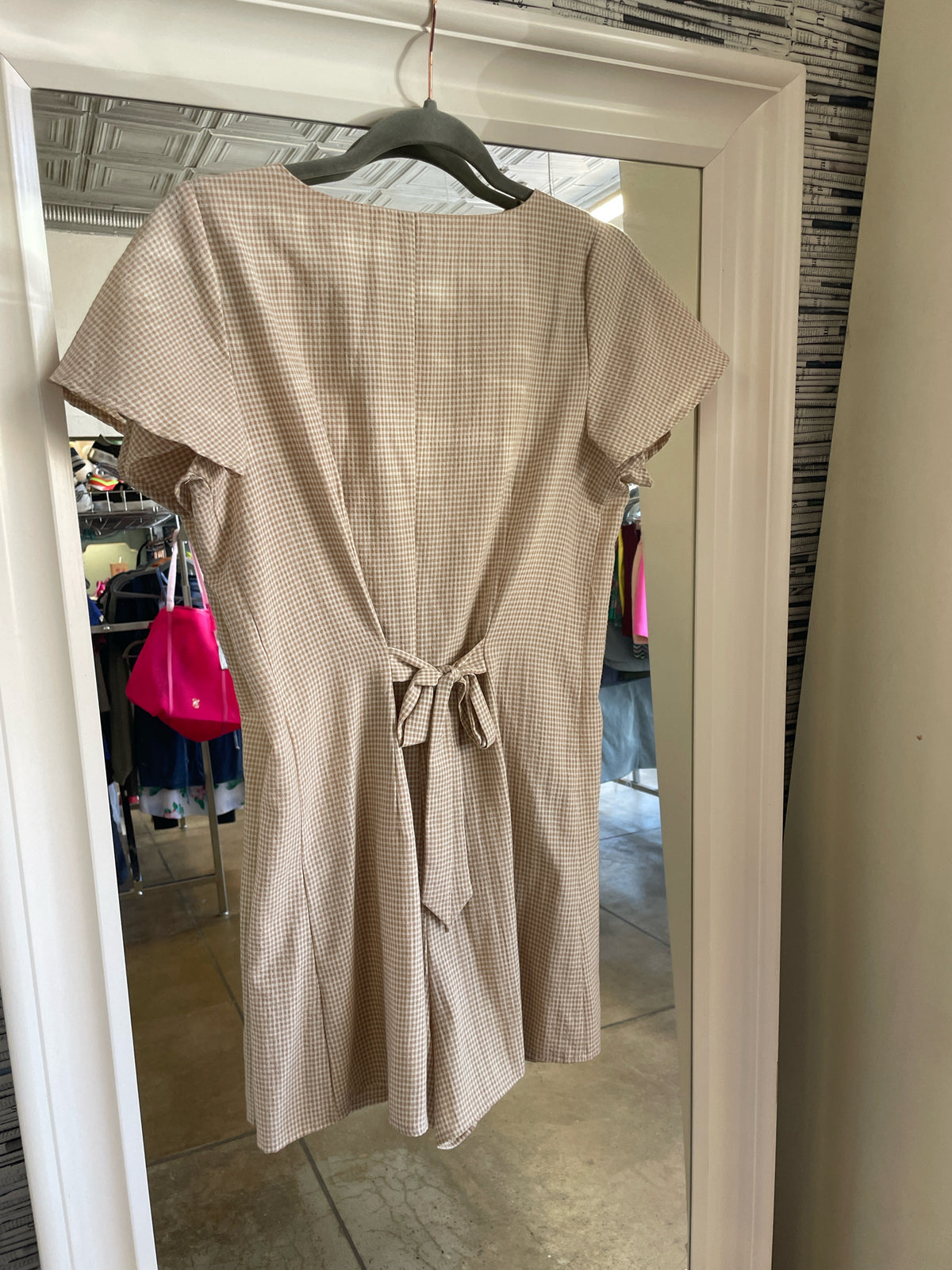 GB Size S TAN AND WHITE Romper