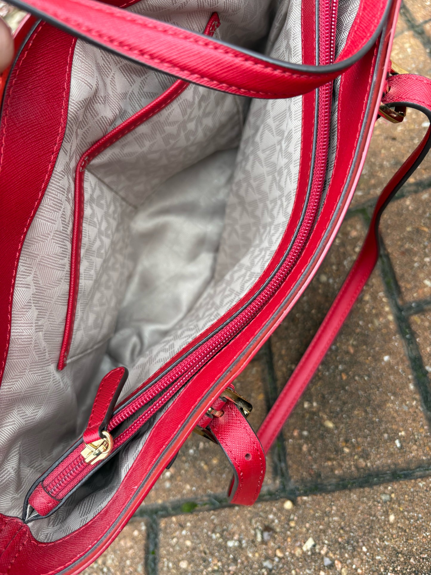 MICHAEL KORS Red Tote Purse