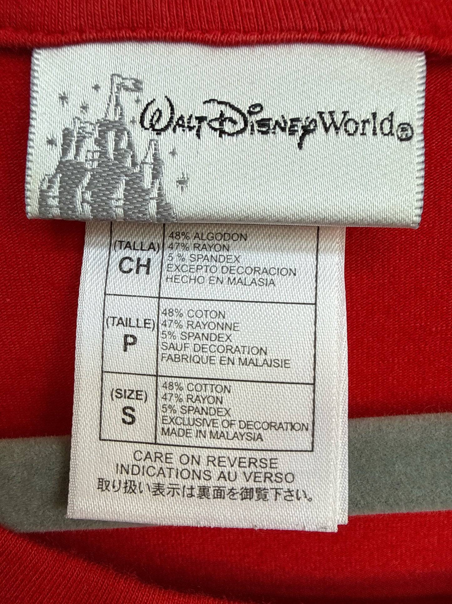 Disney Size S Red Tee
