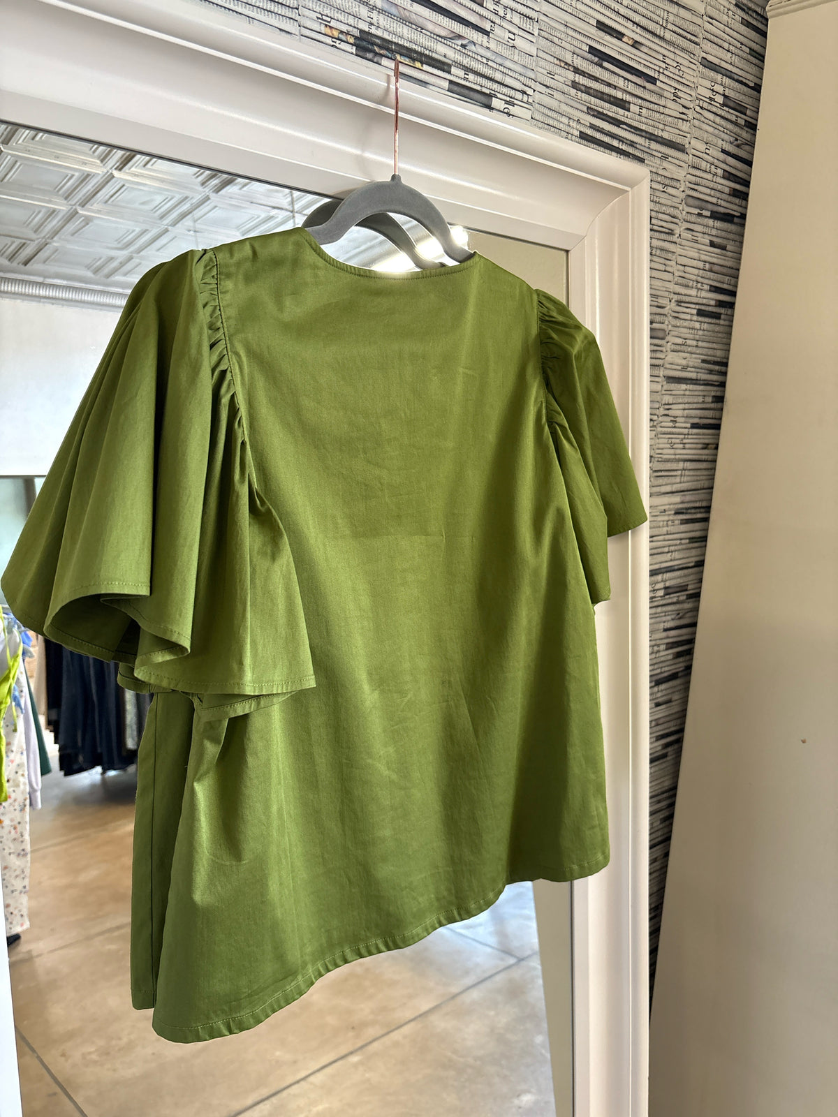 crosby Size M Green Top