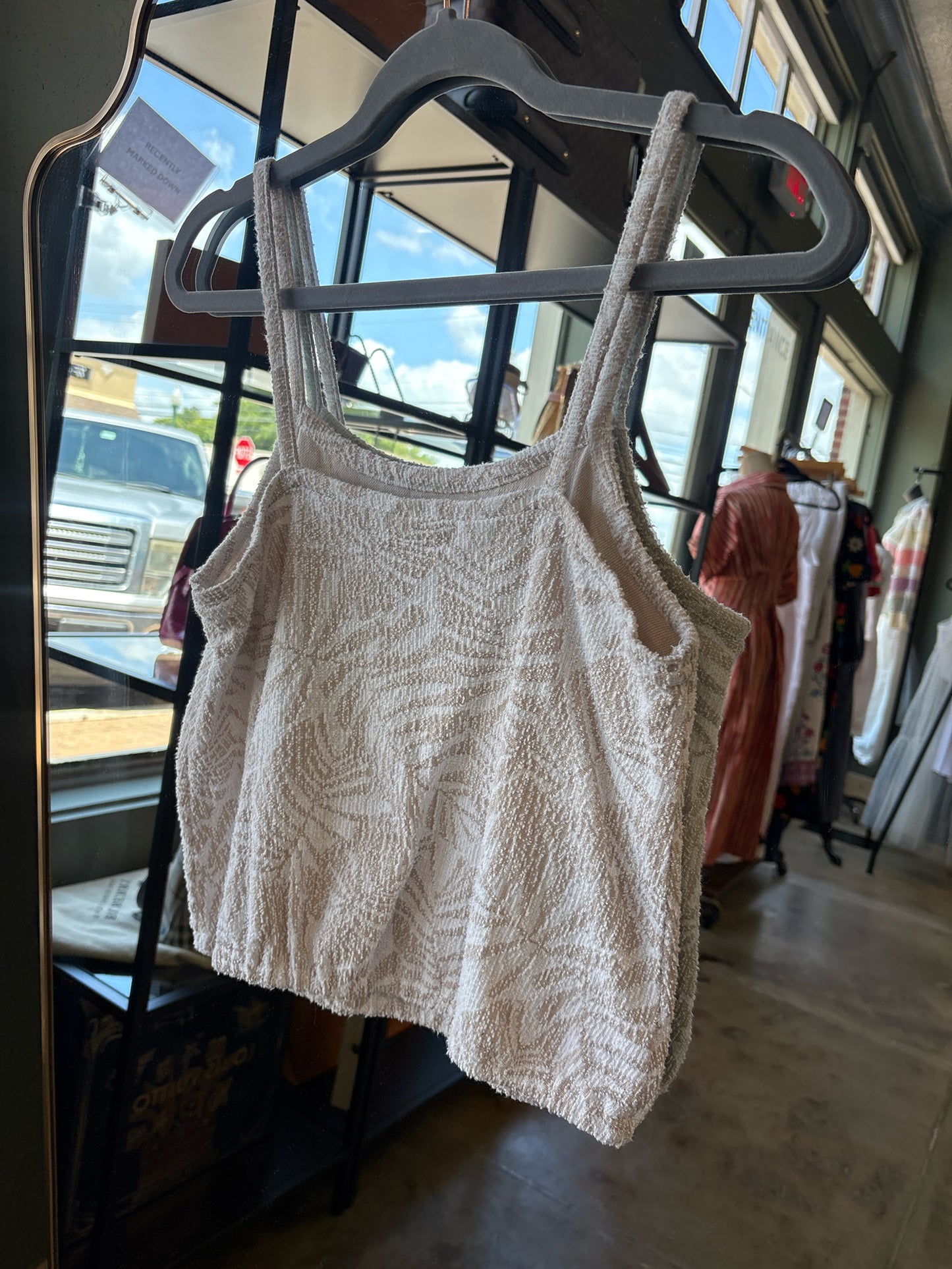 LOFT Size XS white + tan Top