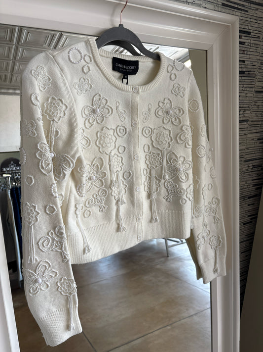 Cynthia Rowley Size M White Sweater