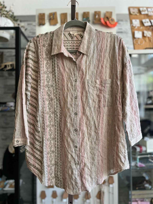 Mystree Size M multi Stripe Top