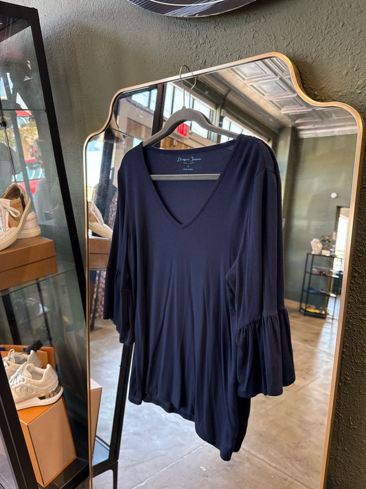 Draper James Size L Navy Tee