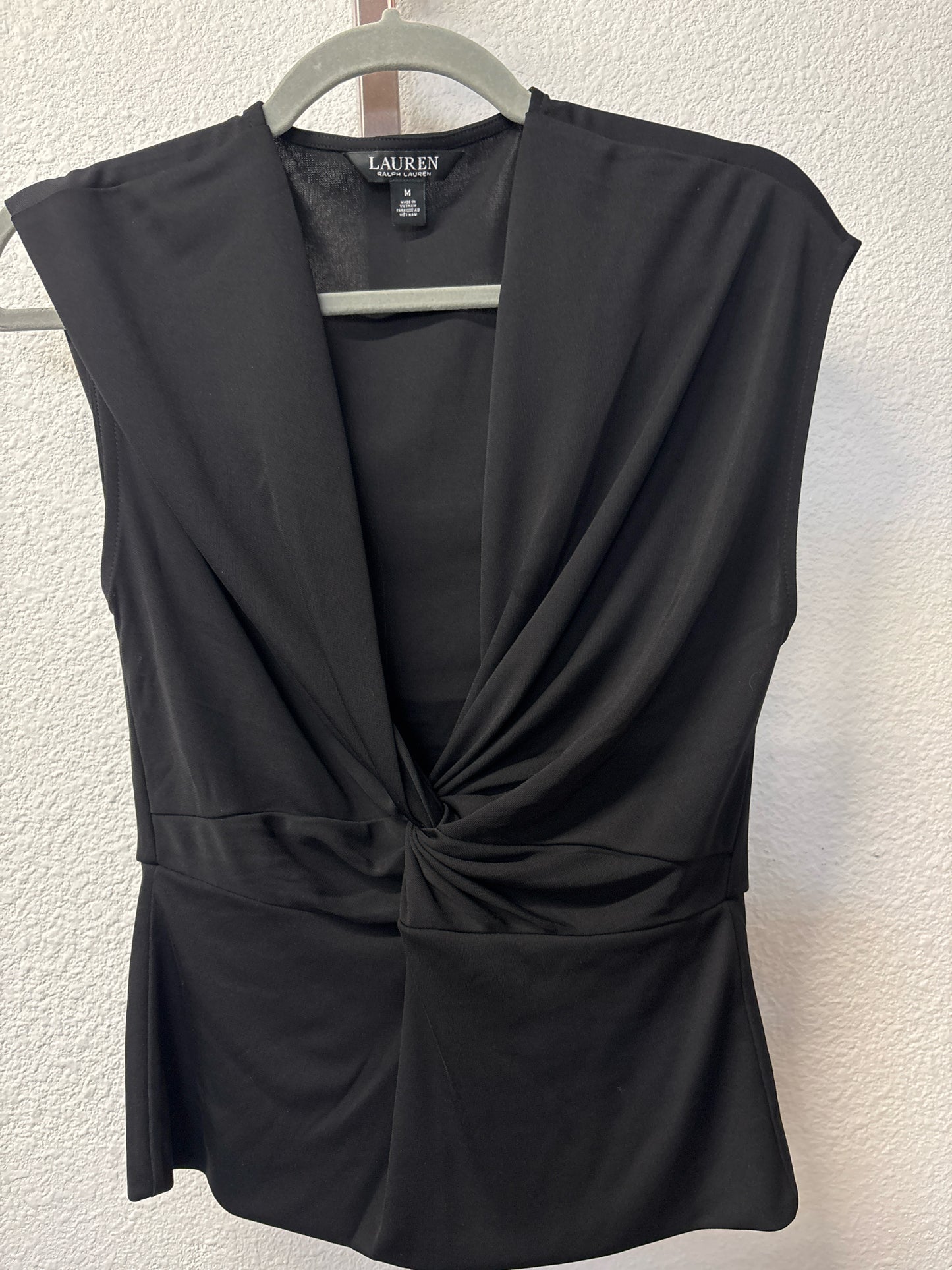 Ralph Lauren Size M Black knot Top