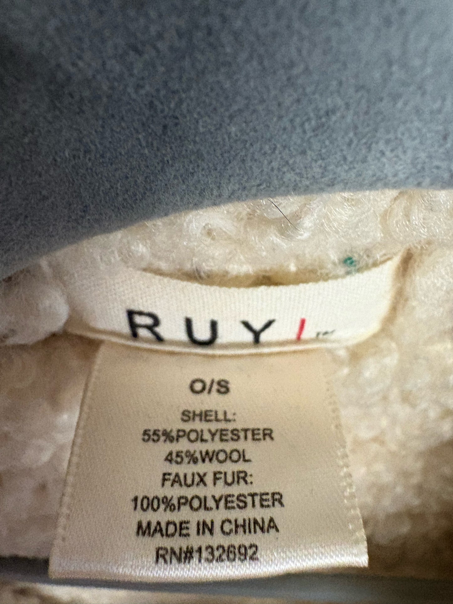 RUYI Size OS Cream/multi Checkered Vest