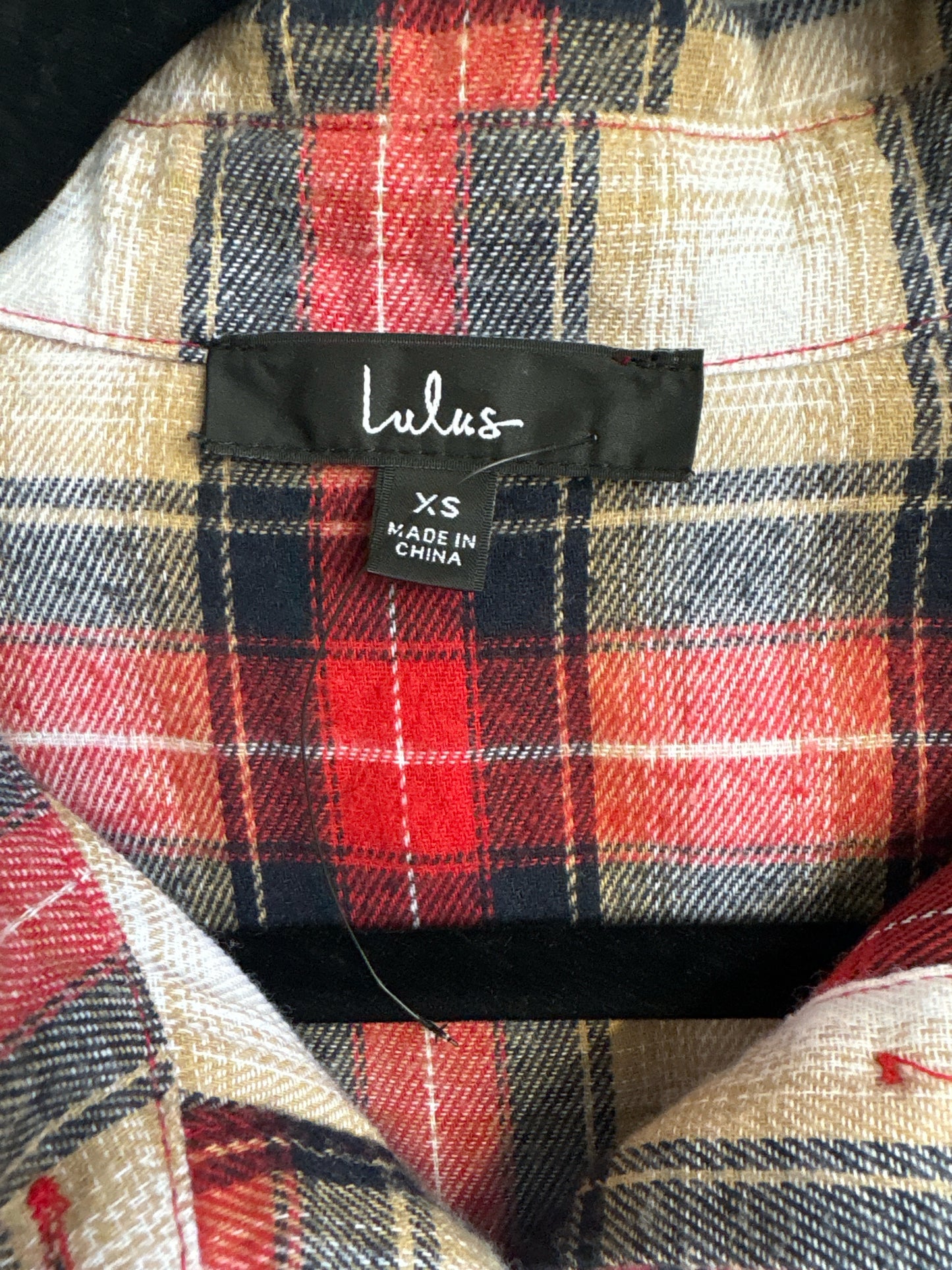 Lulus Size XS multi Plaid Dress