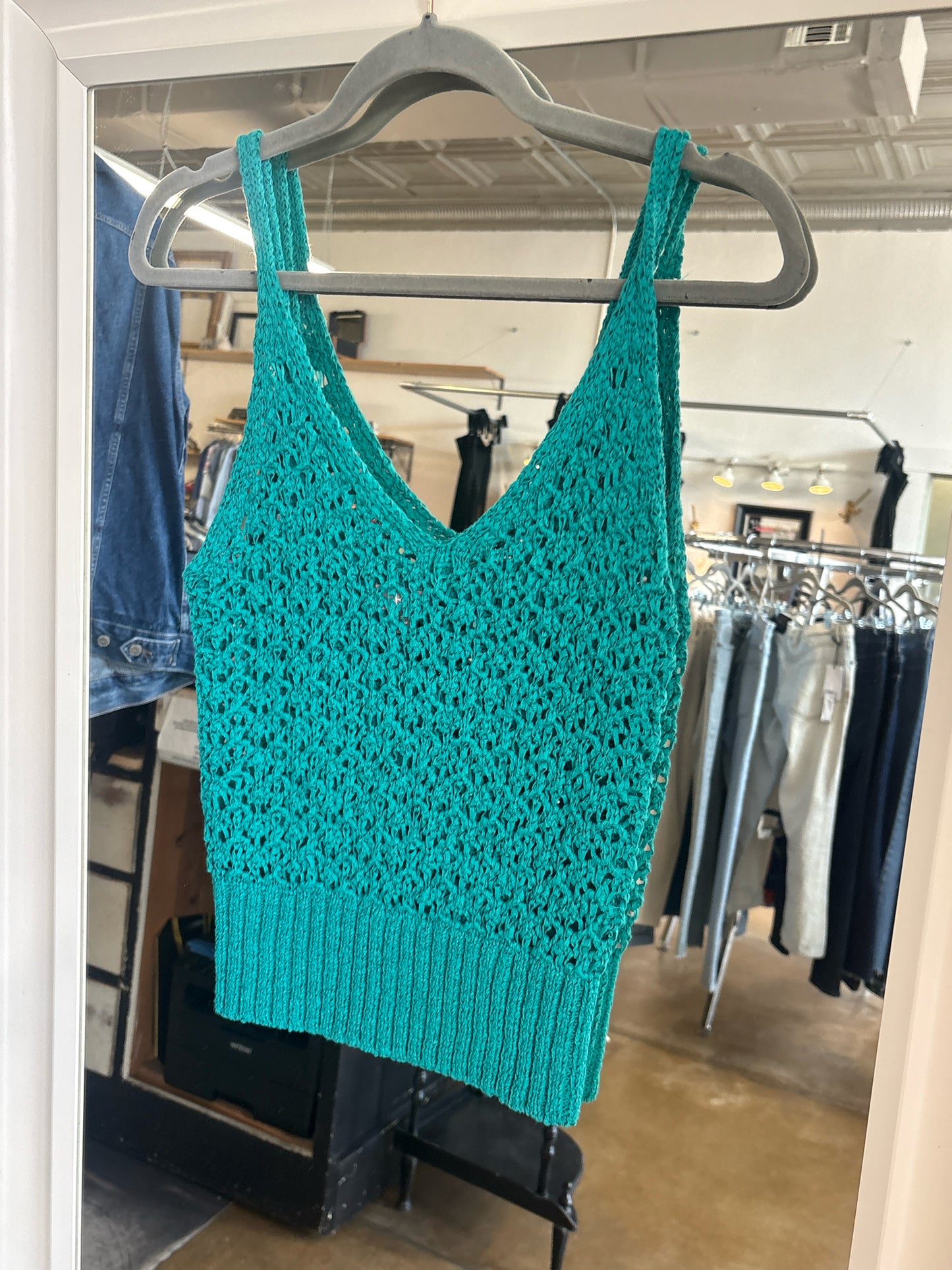 J. CREW Size S Turquoise Top