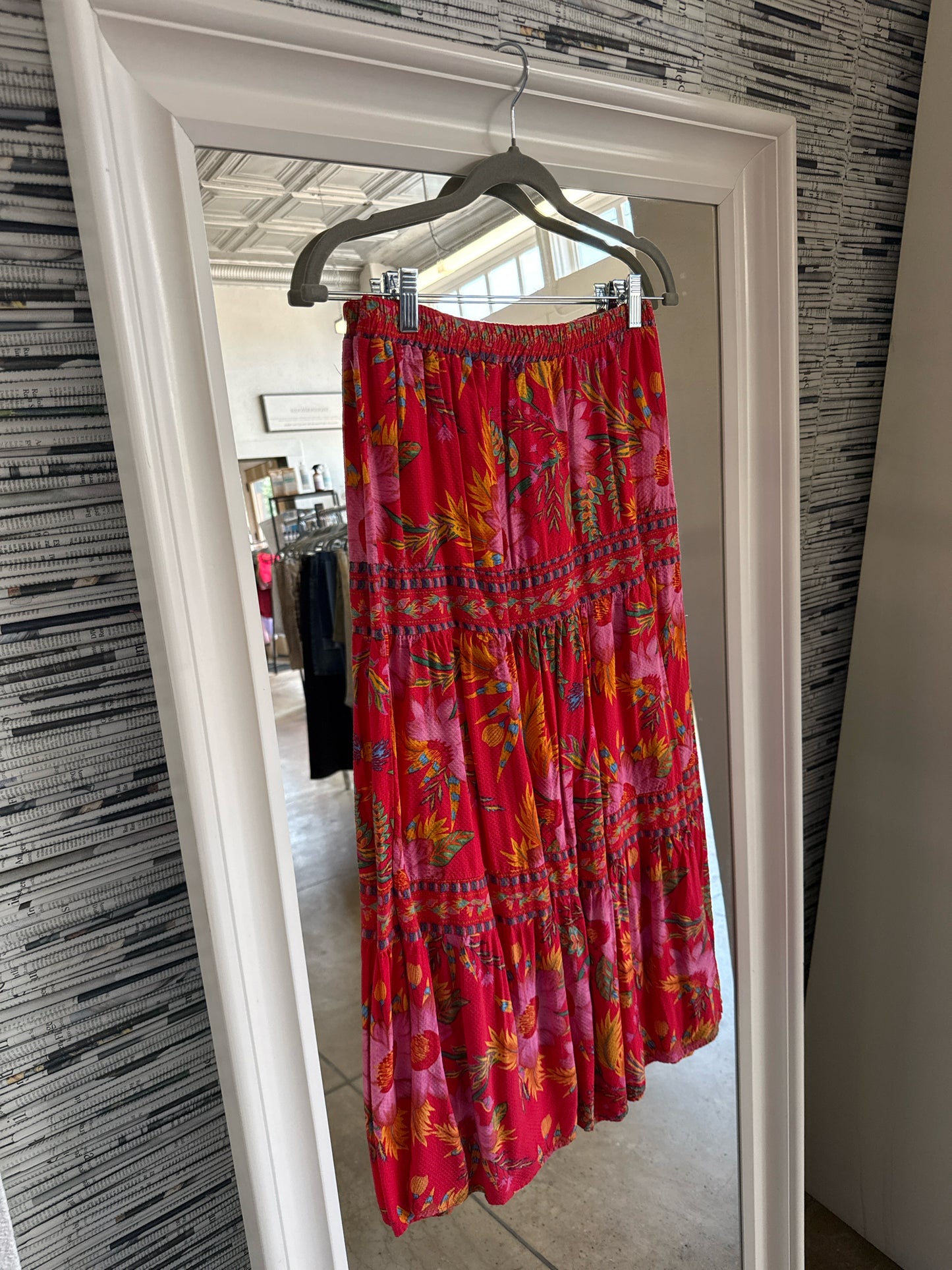 Rachel Rachel Roy Size M Red/Multi Skirt