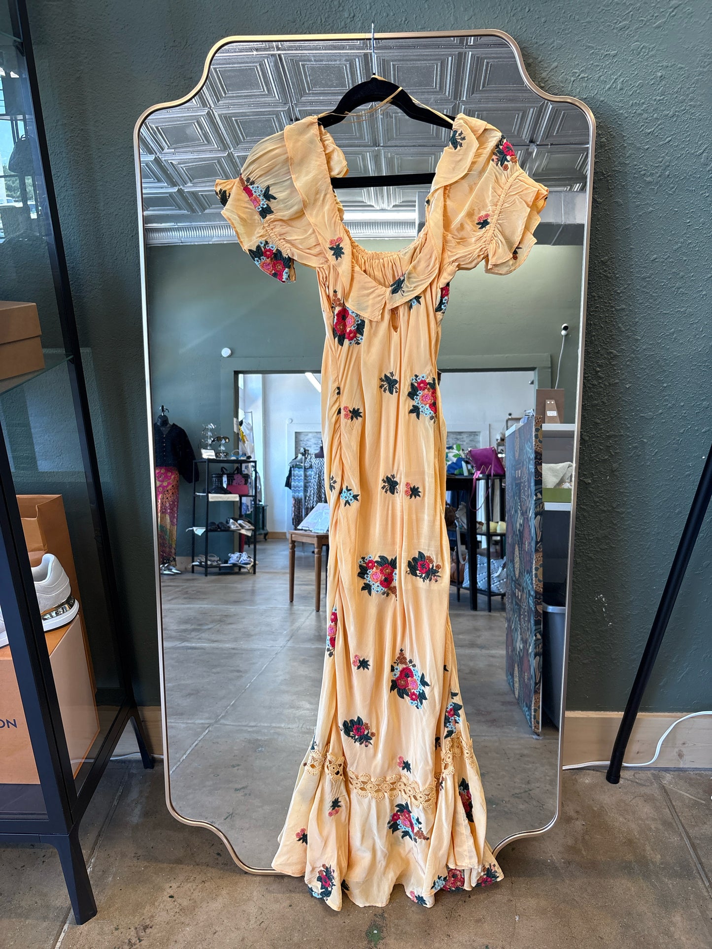 free people Size S Yellow Print Dress