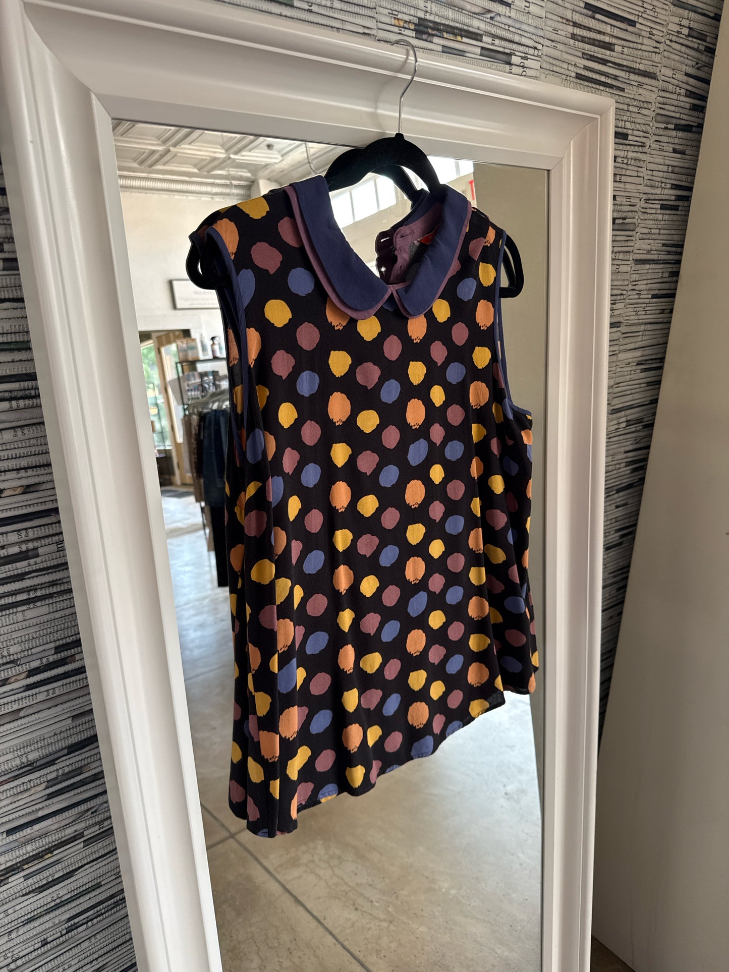 MODCLOTH Size XL Black/Multi Top