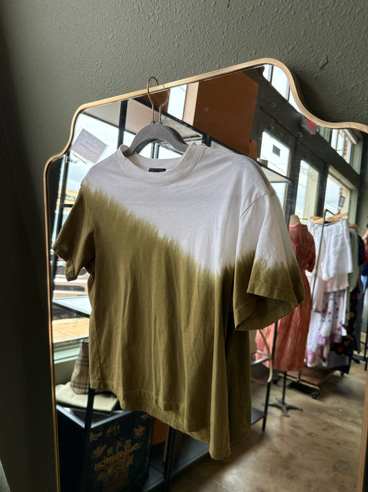 ATM Size XS Green/White Tee