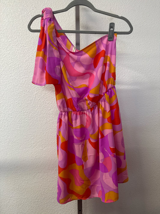 Tyche Purple/Multi One shoulder Dress