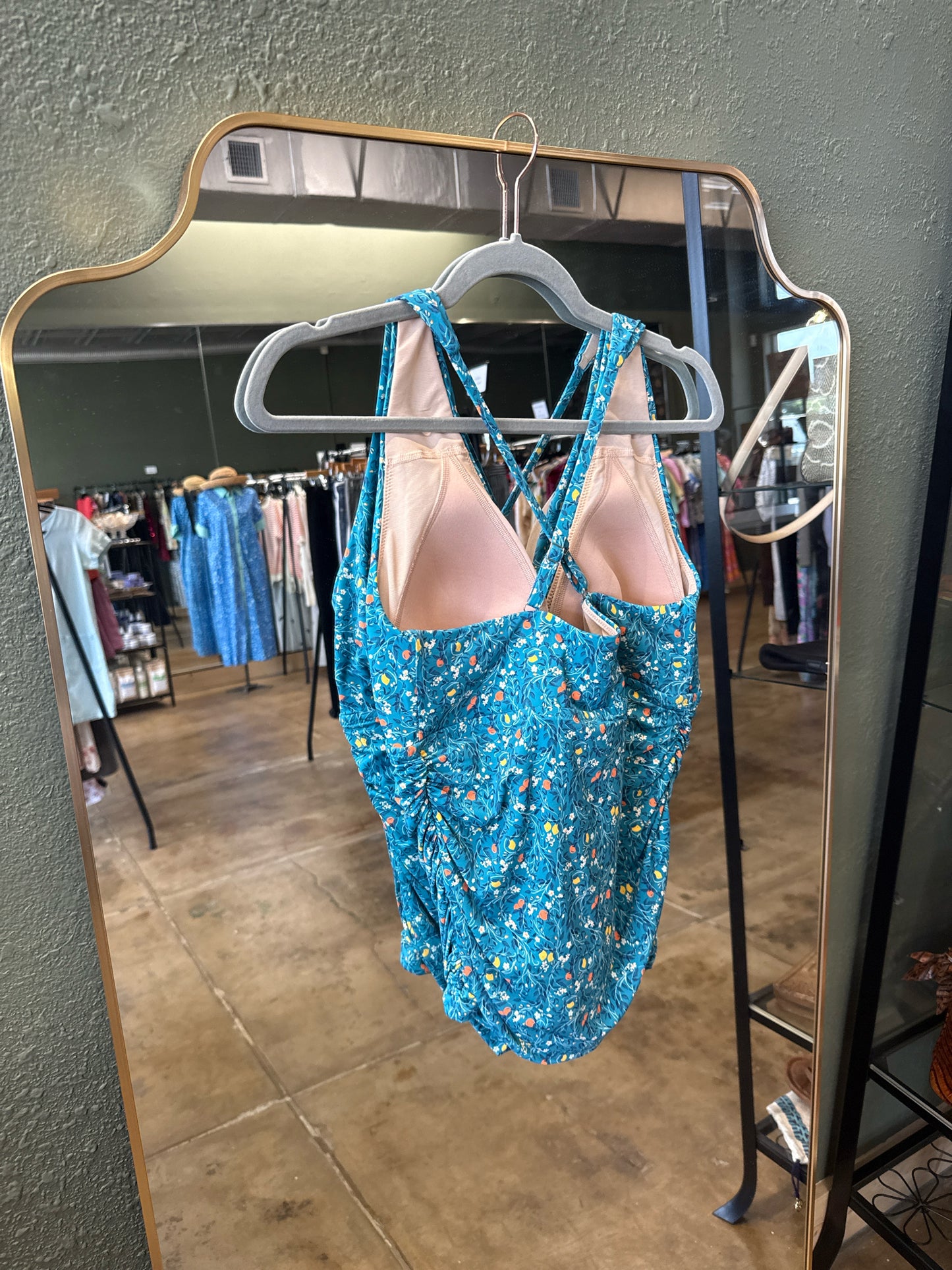Garnet Hill Size 10 Teal Swimwear