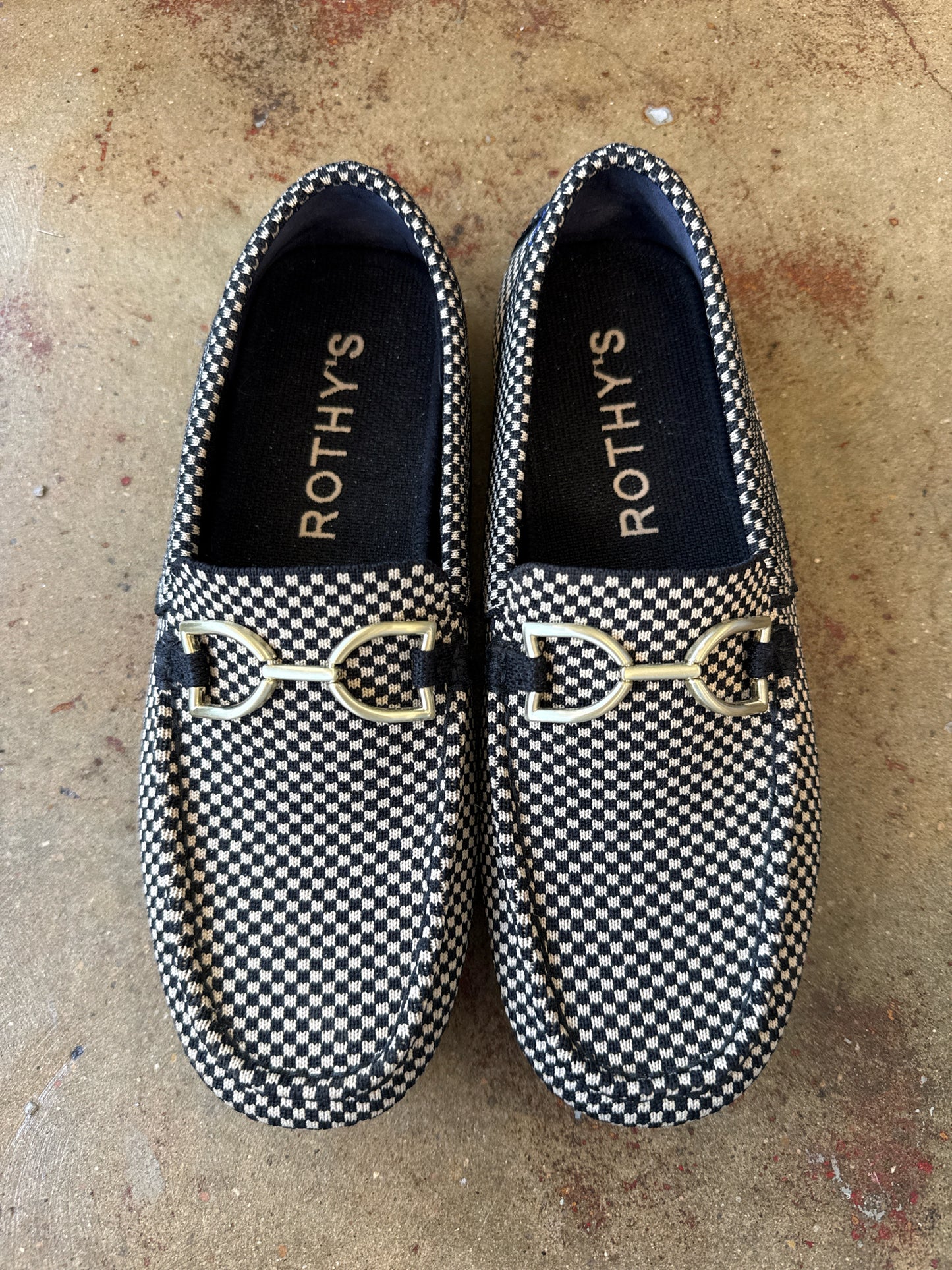 ROTHY'S Shoe Size 9 Black/White Loafers